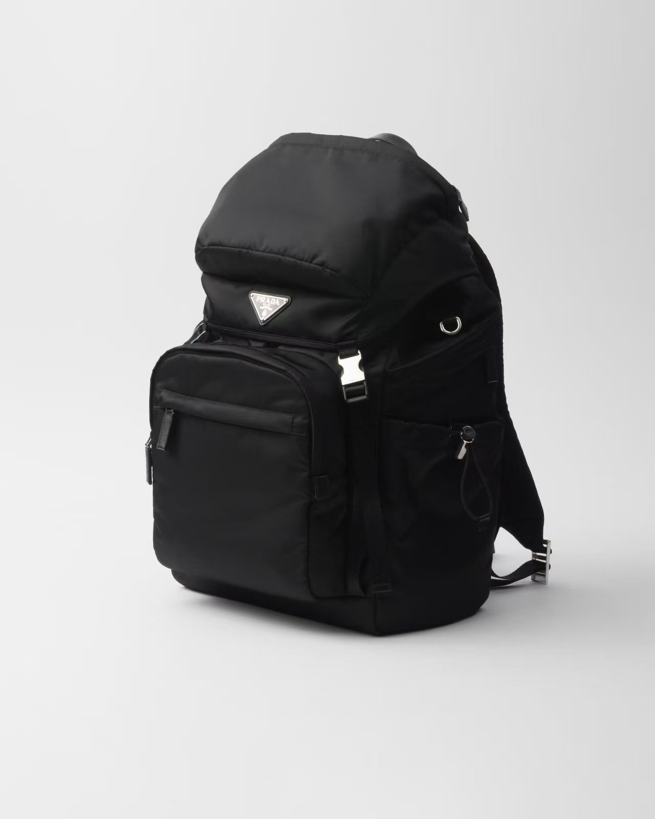 Prada Black Re-Nylon & Saffiano Leather Backpack | Technical Design & 7+ Pockets