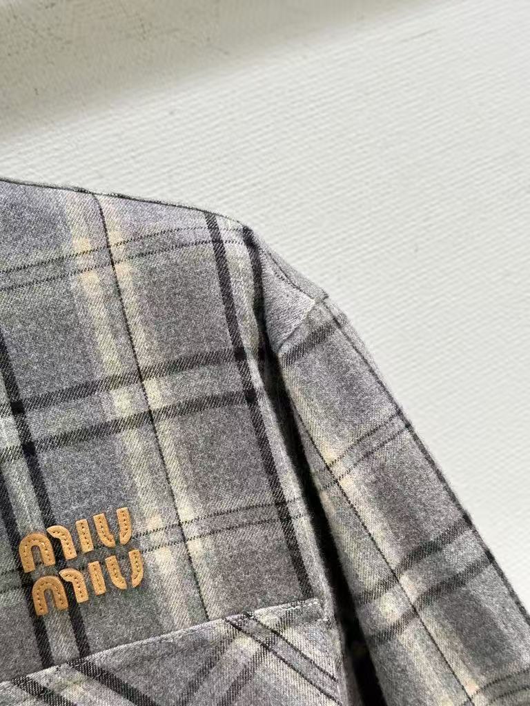 Miu Miu Flannel Mini Skirt