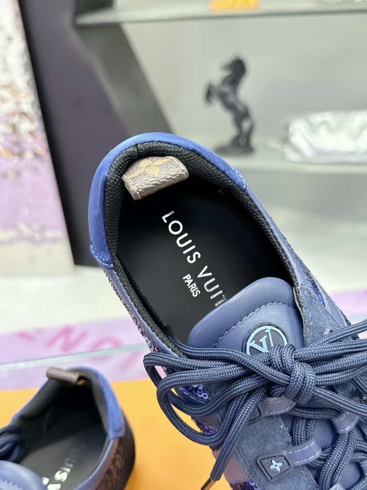 Louis Vuitton Sneakerina Flats in Black & Blue