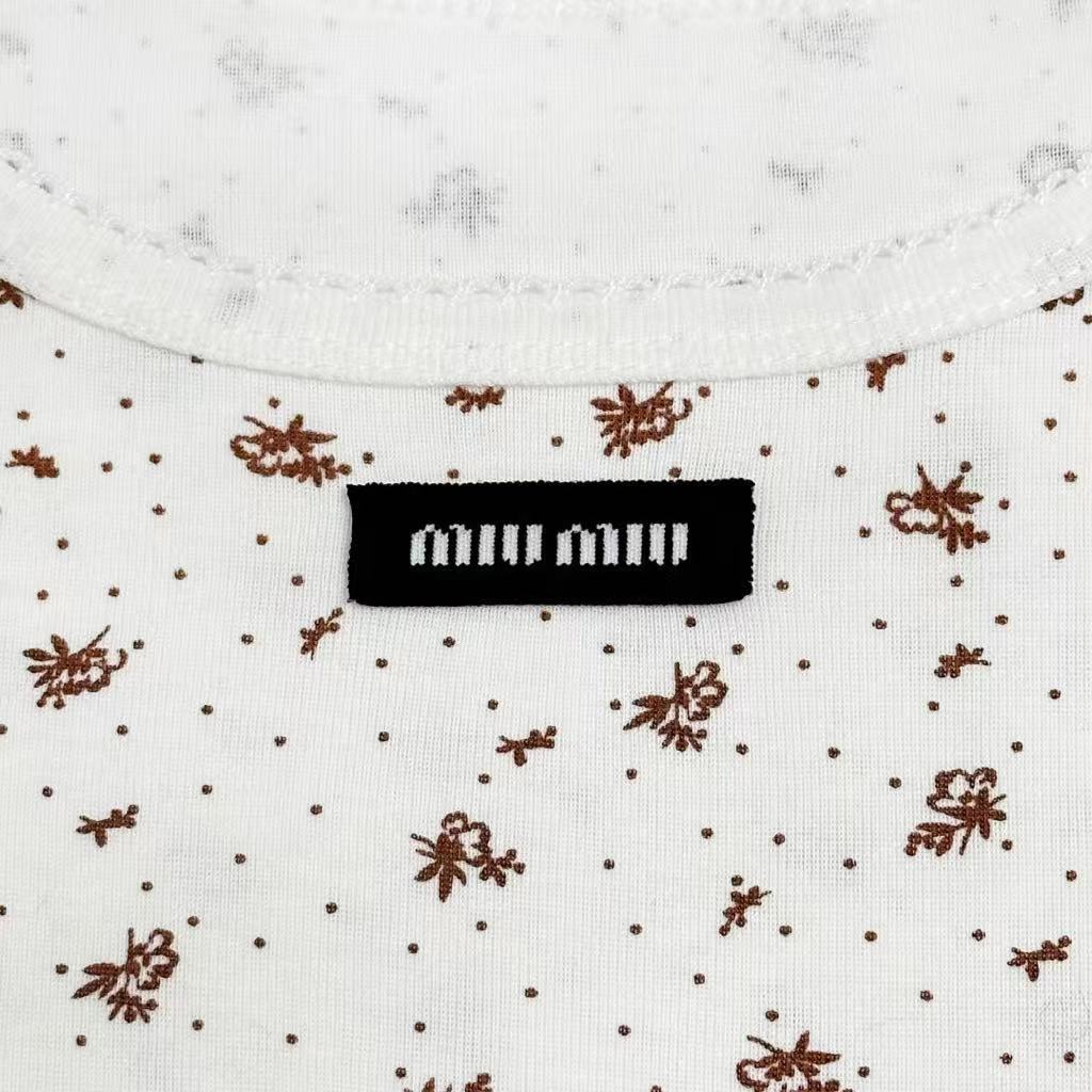 Miu Miu Ribbed Jersey Knit Dress