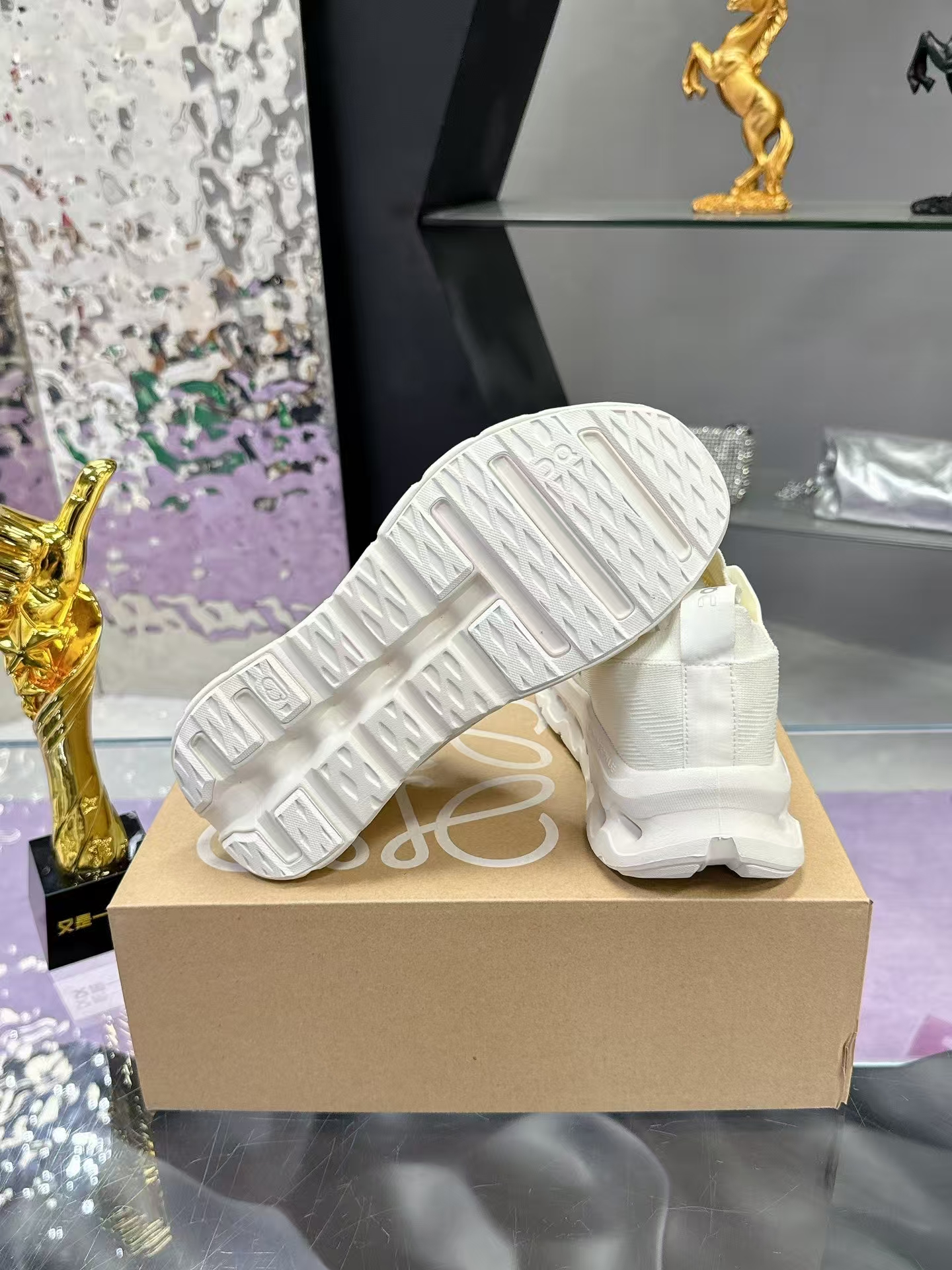 LOEWE On CloudTilt Sneakers in Off-White | Comfort Runner