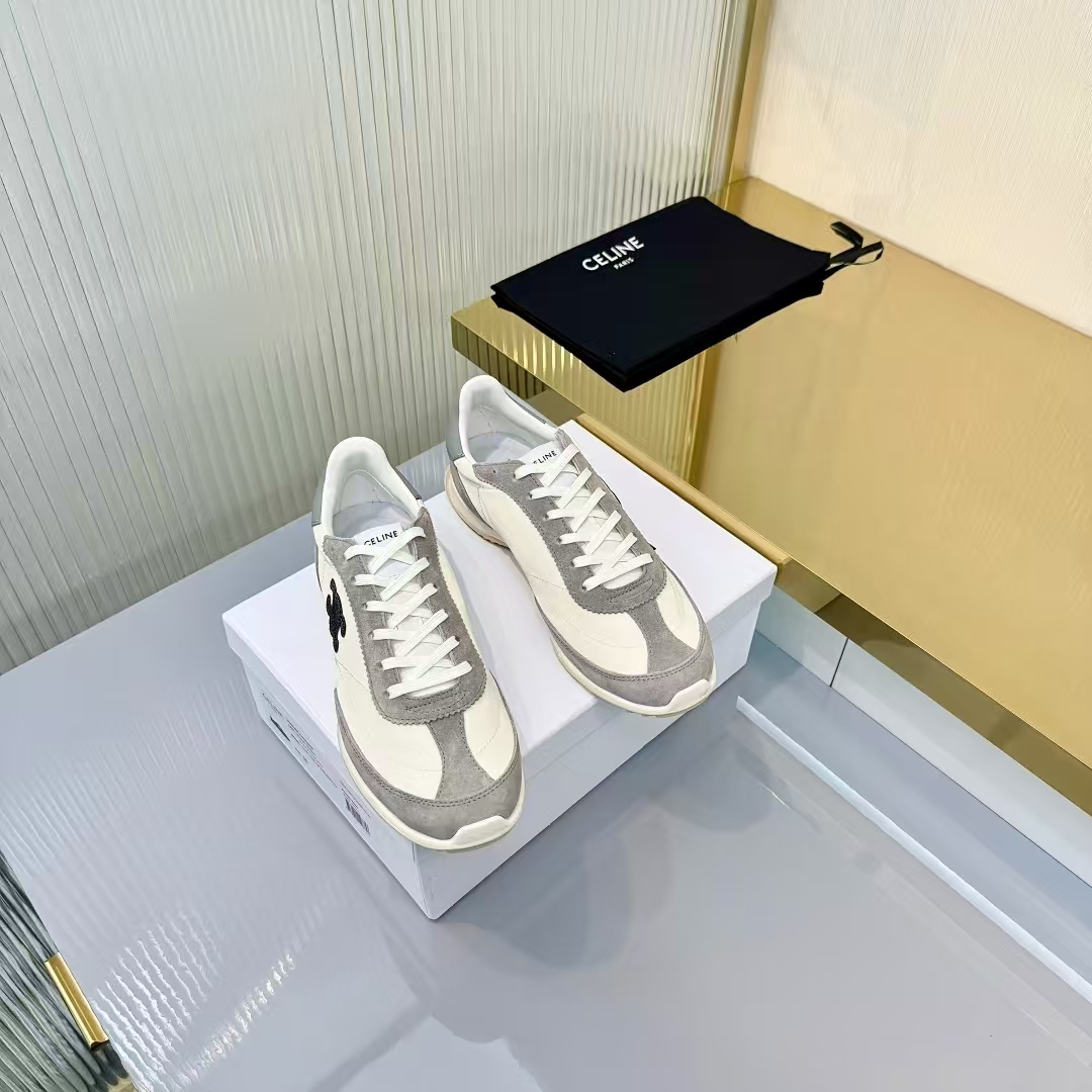 Celine Racer Sneakers in White, Grey & Black | Urban Casual
