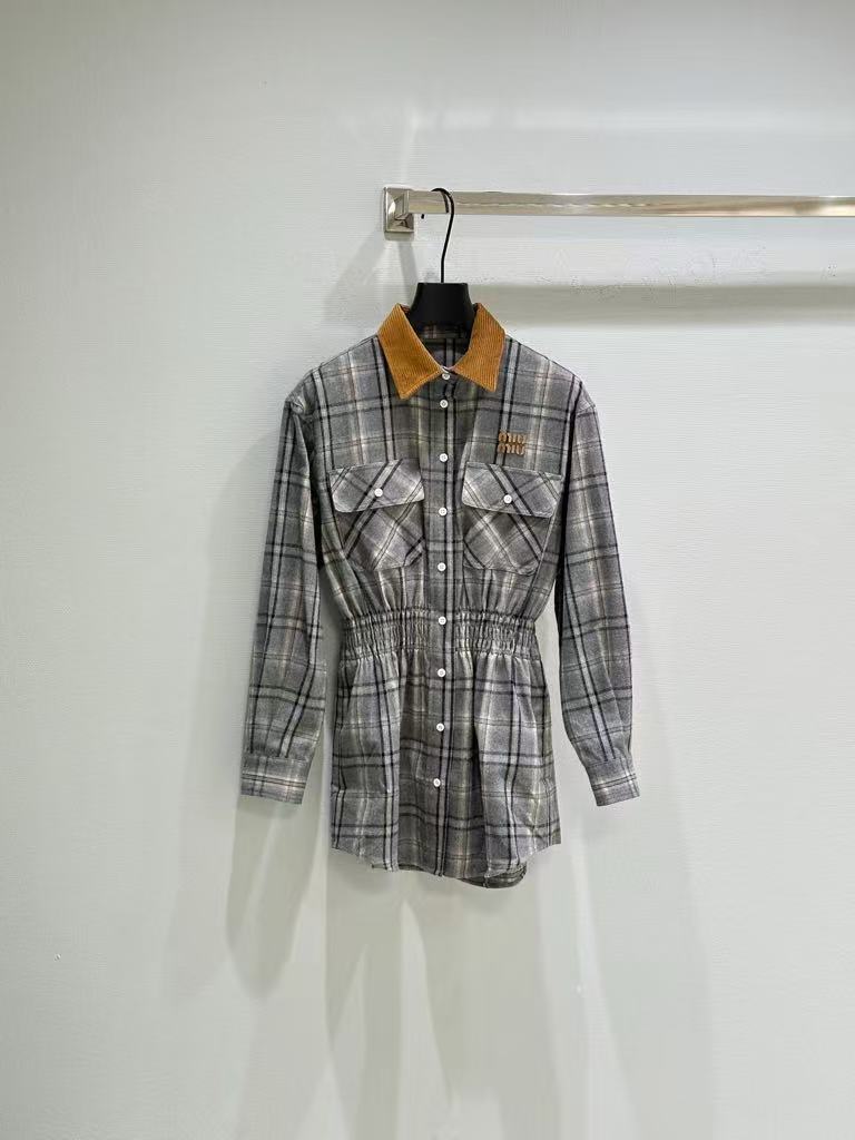 Miu Miu Flannel Mini Skirt