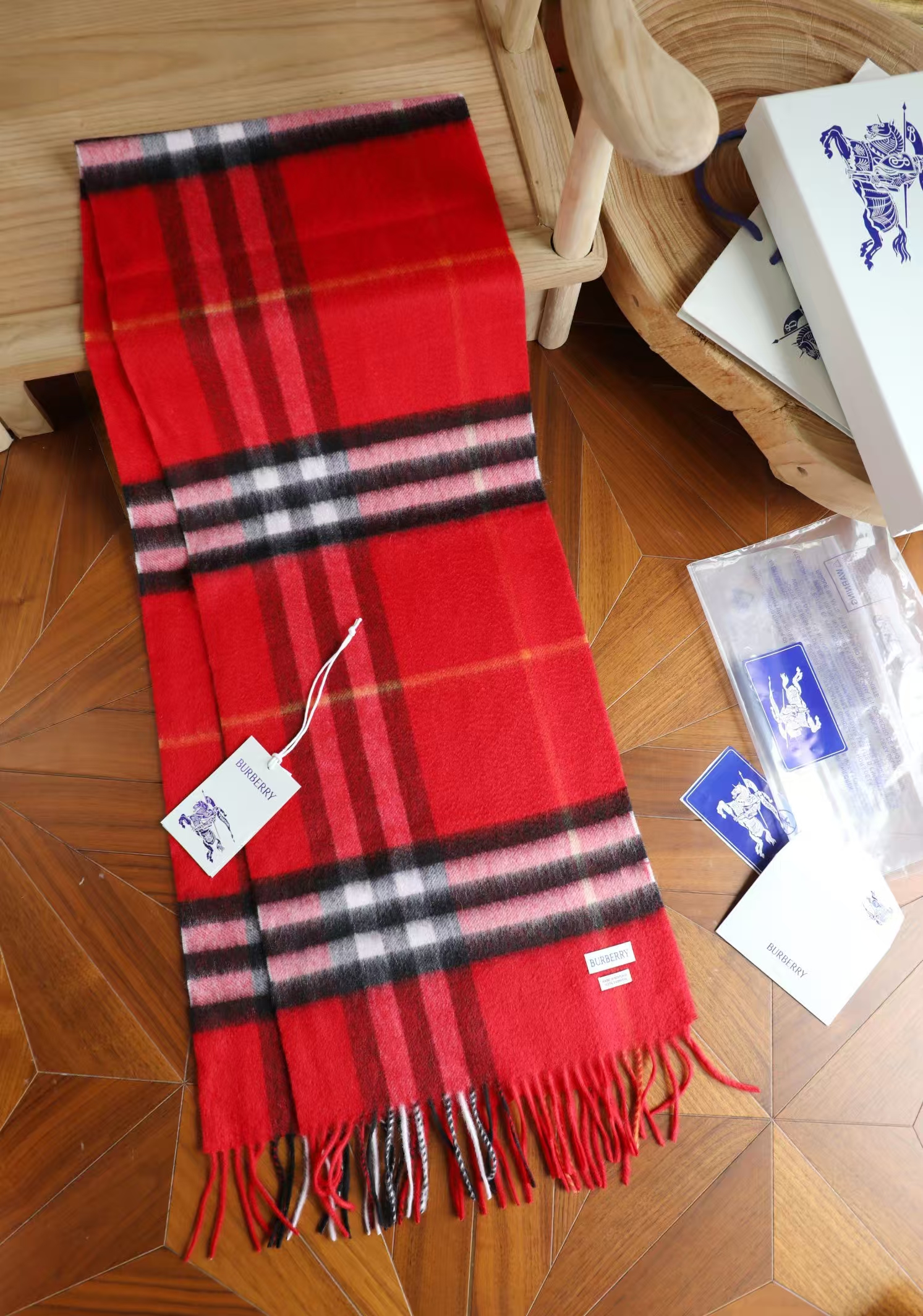 The Burberry Classic Cashmere Check Scarf