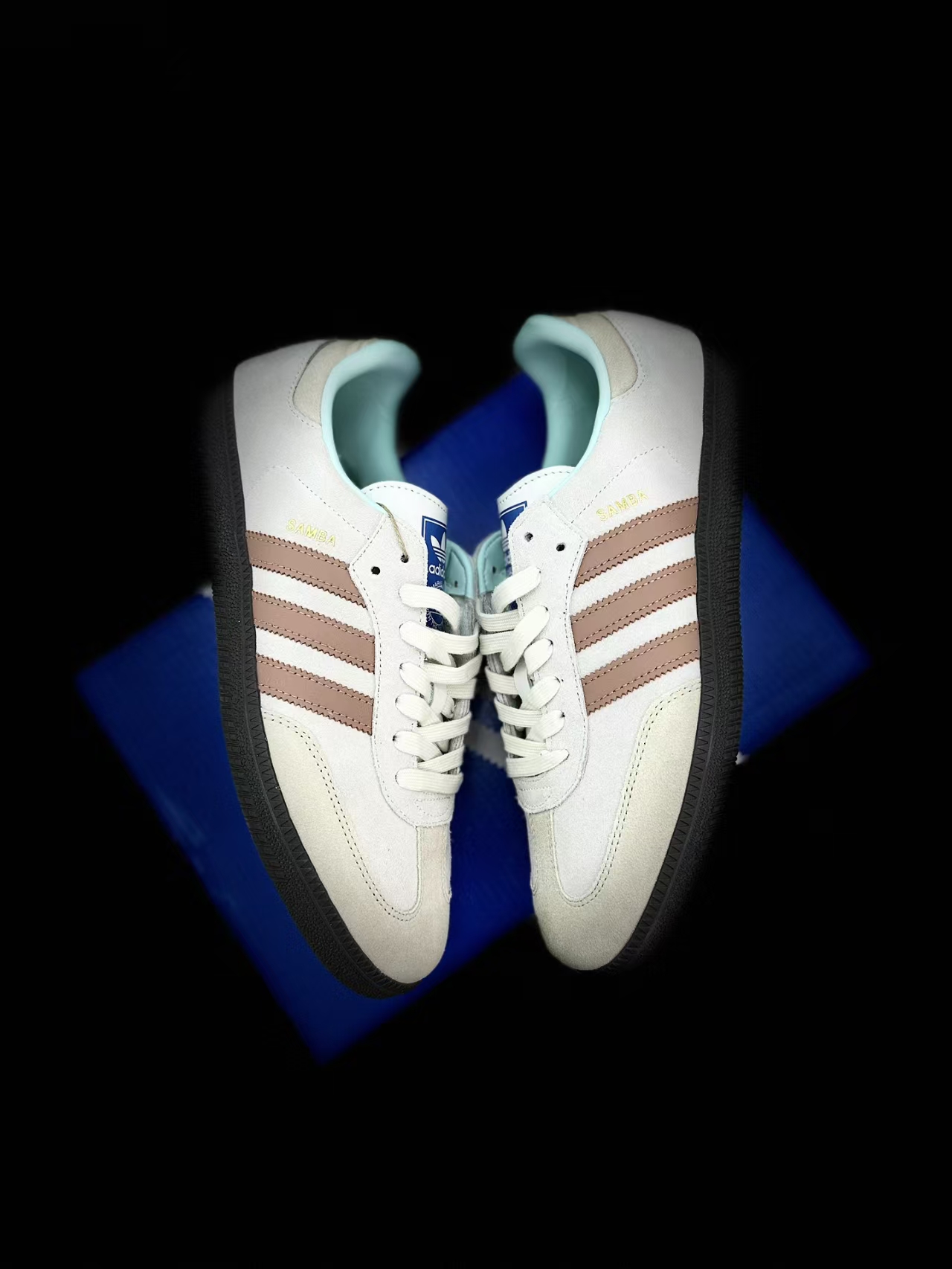 adidas Originals Samba Sneakers in White, Red & Brown | Trefoil Comfort