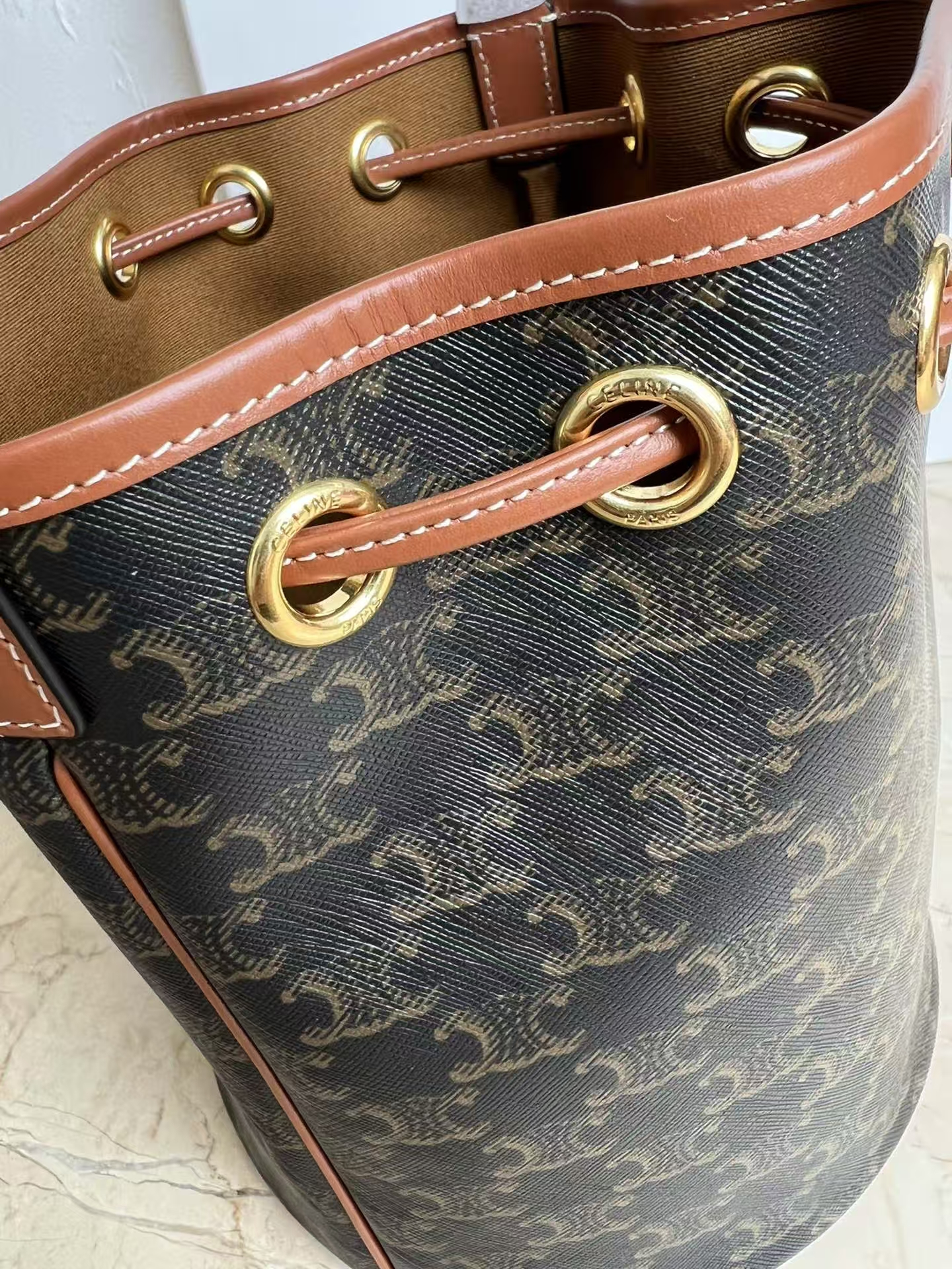 CELINE CLARA Logo-Printed Handbag