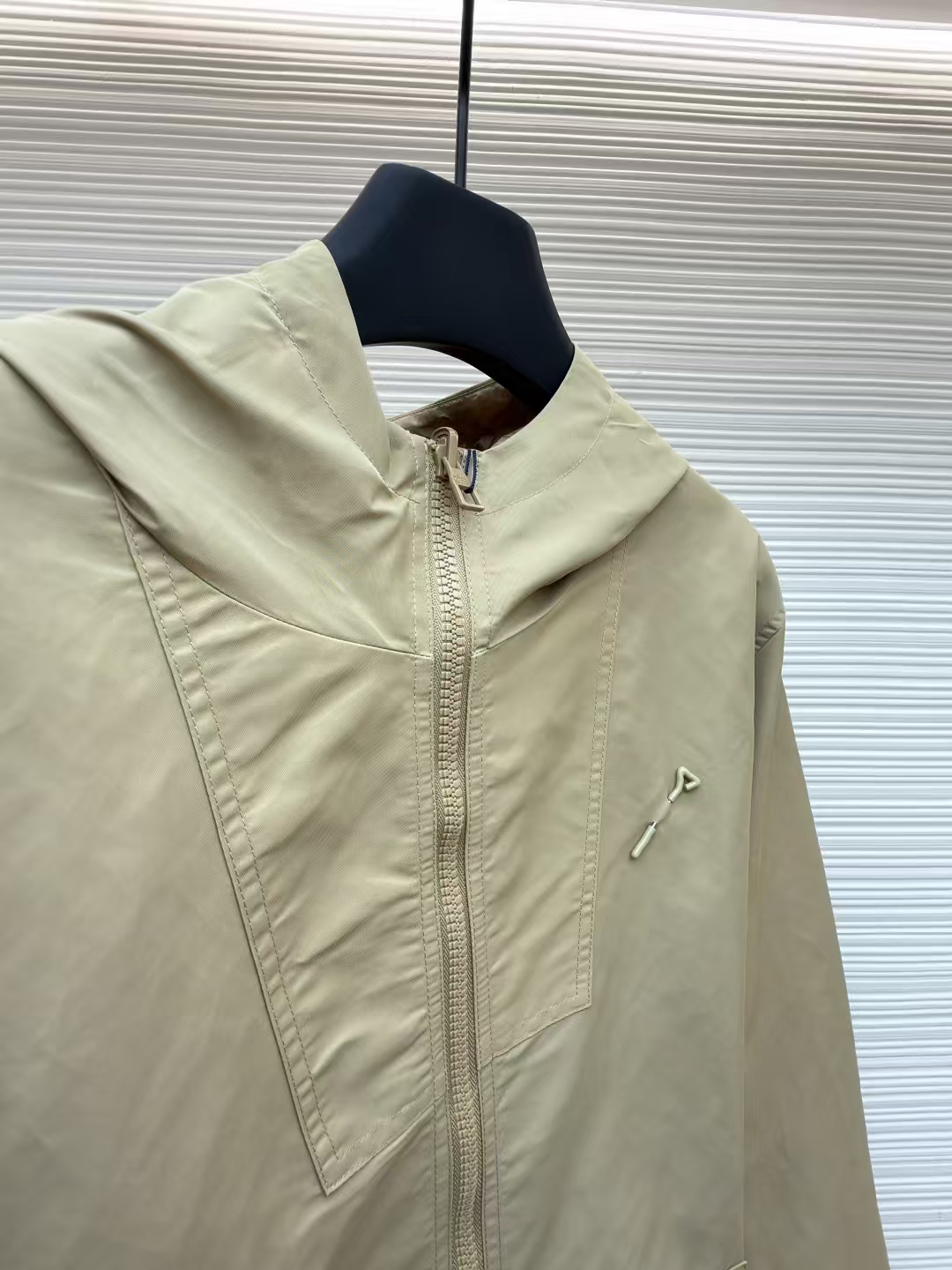 LOUIS VUITTON Reversible Monogram Windbreaker with Detachable Pin in Brown