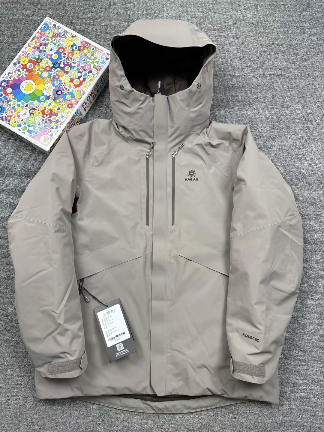 KAILAS Men's All-Terrain Shielded Down Jacket for Hiking - Stone Brown