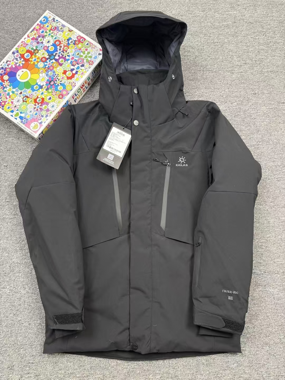 KAILAS Montana Water-Resistant Down Jacket for Hiking & Outdoor - Ink Black