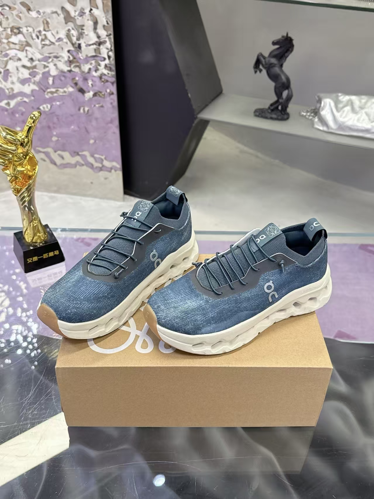 LOEWE On CloudTilt Sneakers in Denim Blue | Comfort Runner