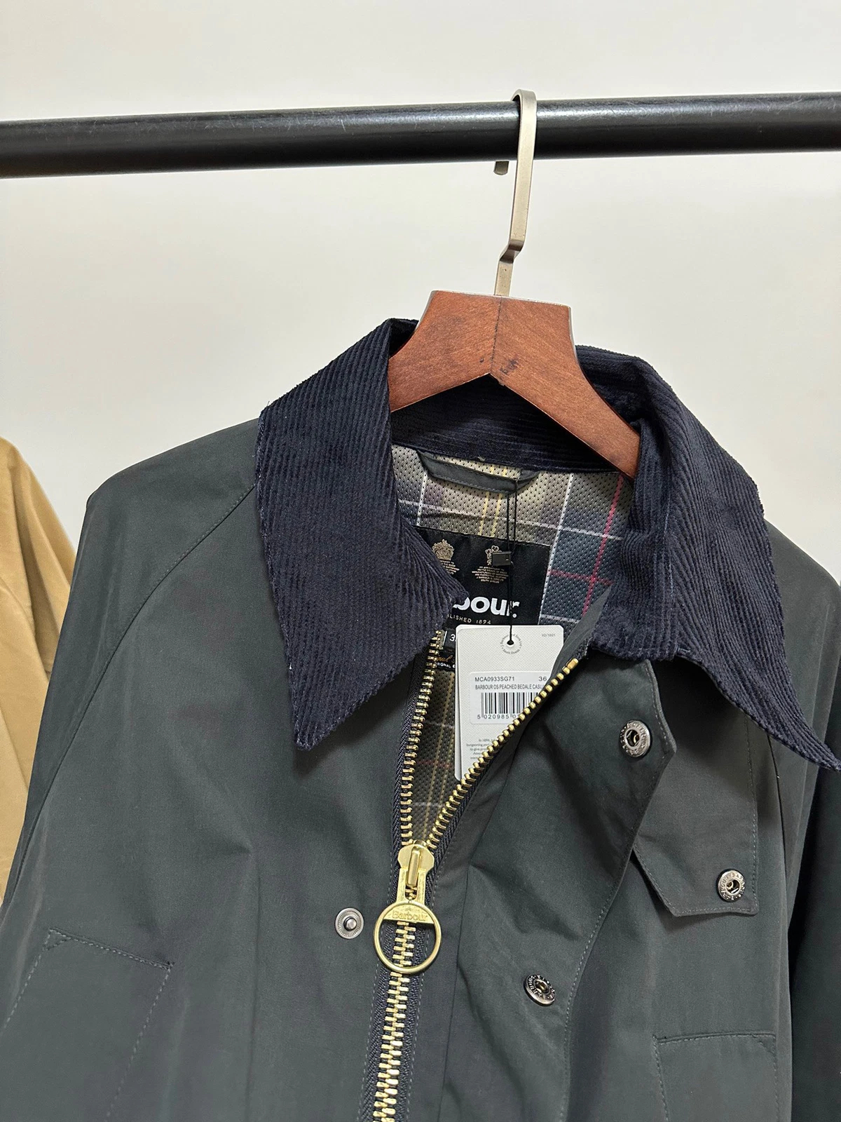 Japanese bar+bour Peach Velvet Unwaxed Jacket Unisex Vintage Windbreaker Jacket