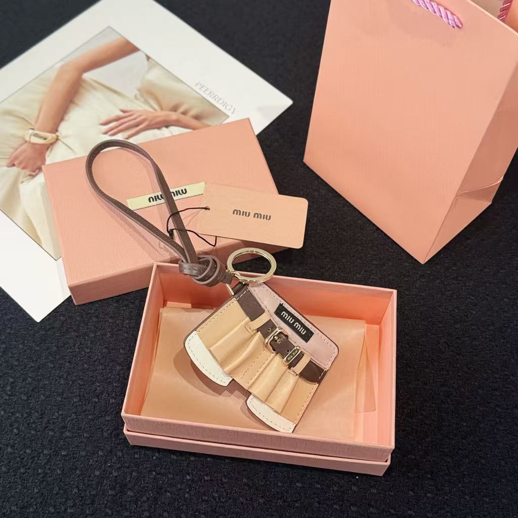 Miumiu leather skirt hanger pendant