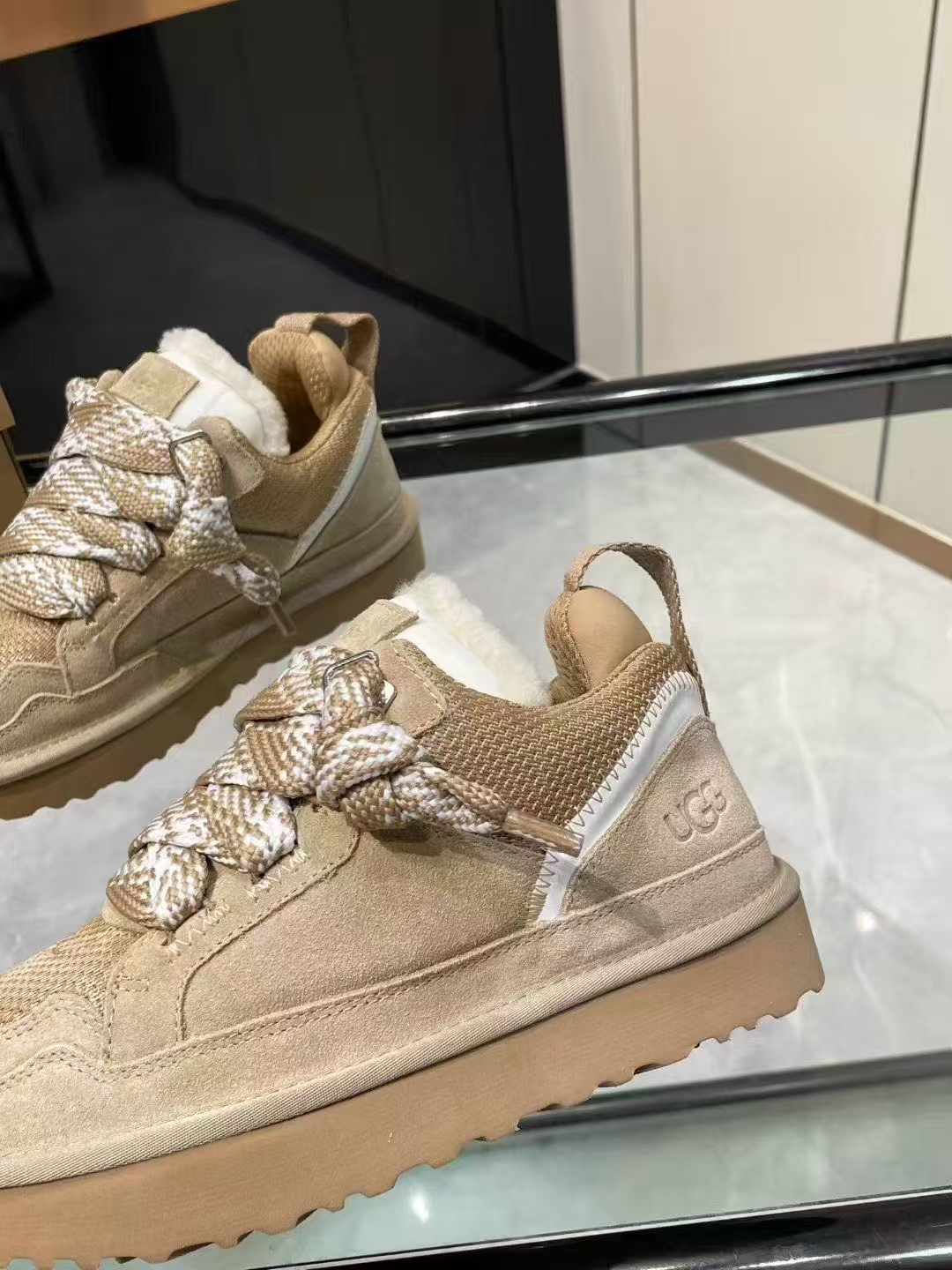 UGG Women's Khaki Platform Sneakers