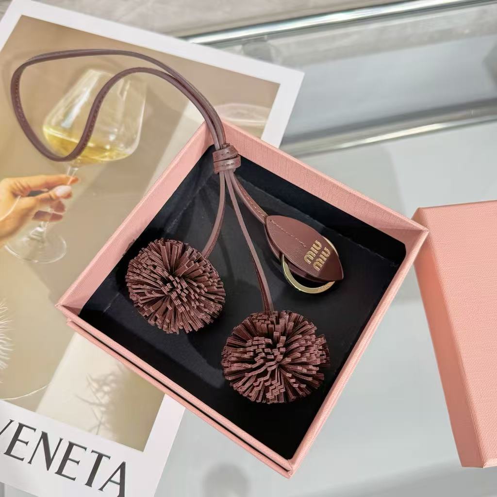 Miumiu Leather Keychain Pendant