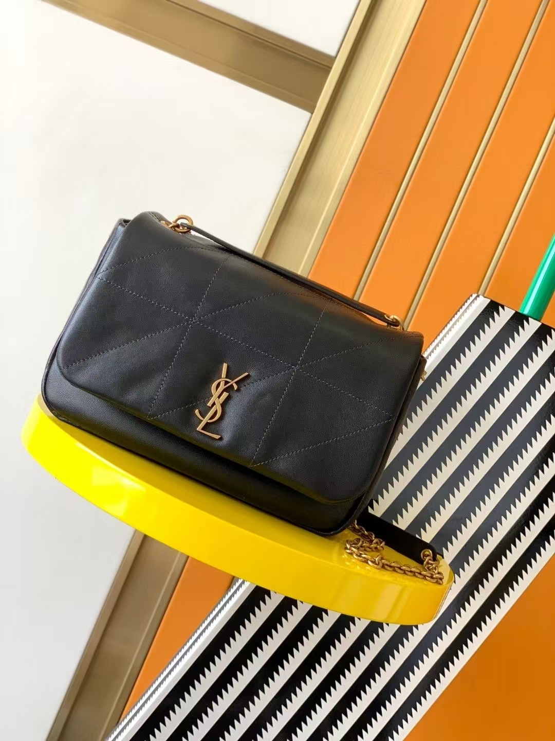 Saint Laurent Jamie 4.3 Medium Sheepskin Bag in Black