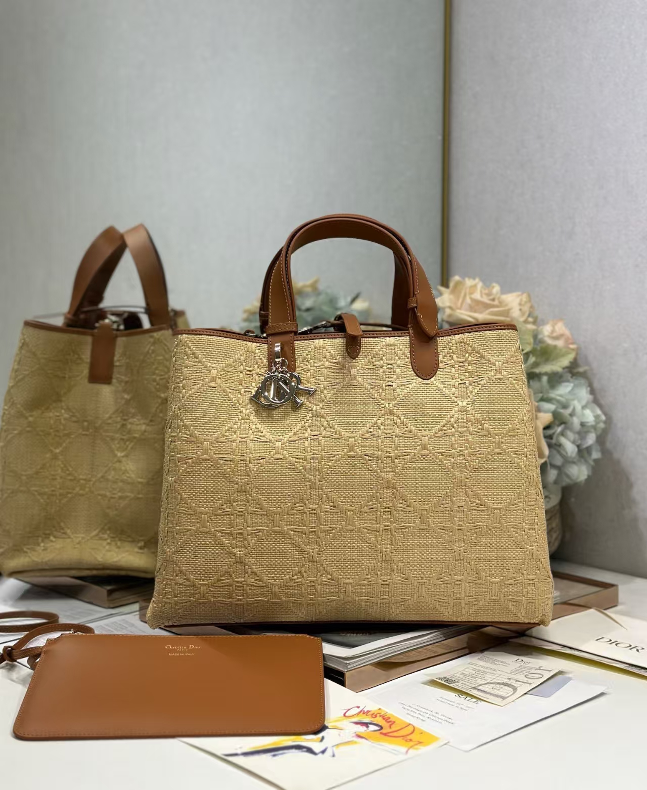 Dior Toujours Large Woven Handbag