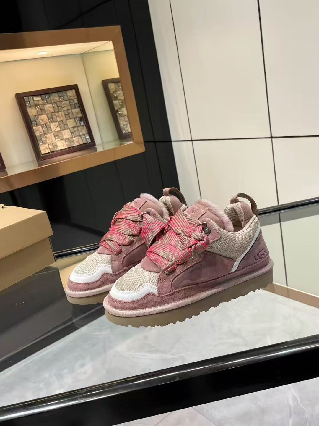 UGG Women's Light Pink Platform Sneakers