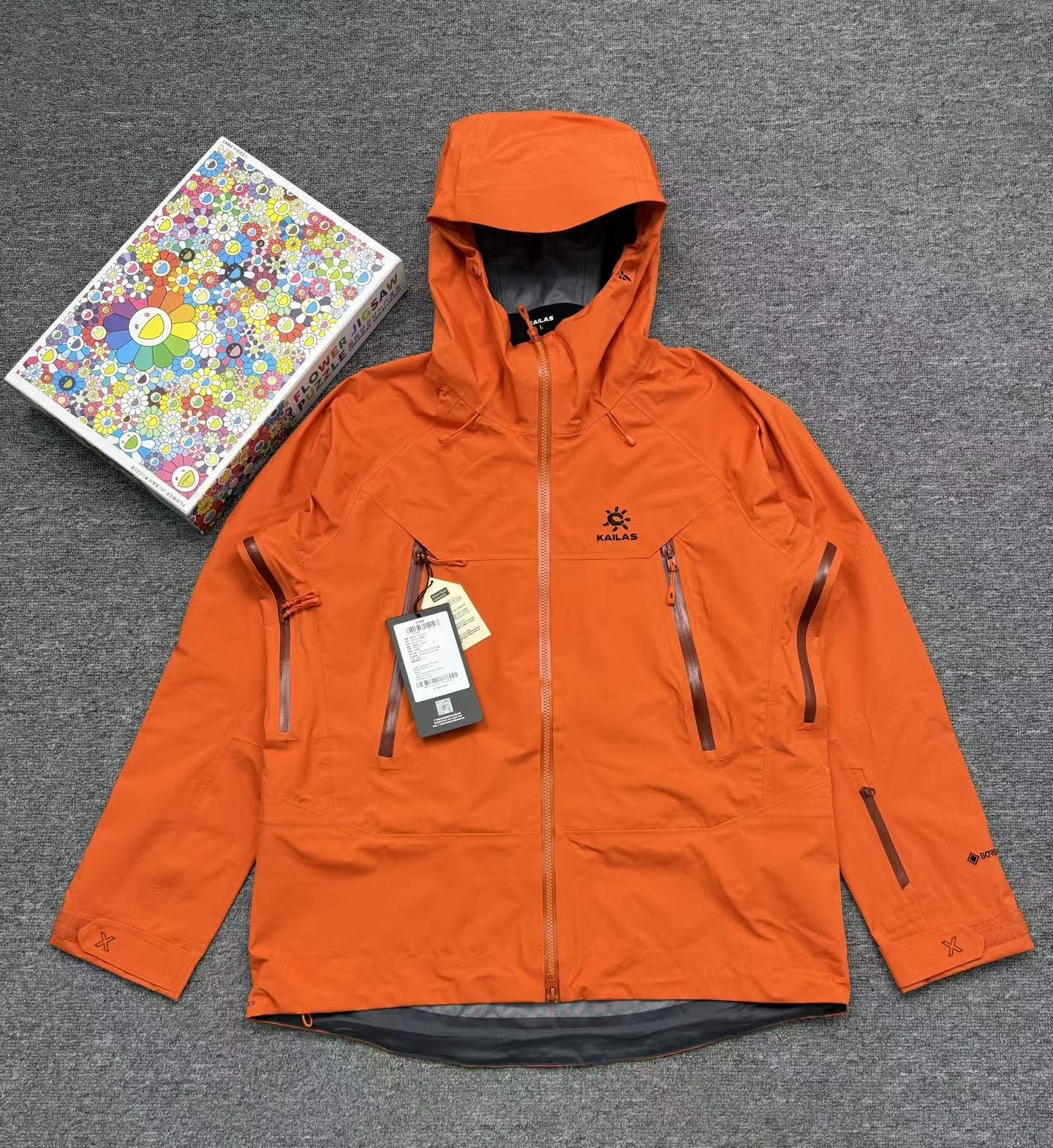 KAILAS MONT-X GORE-TEX® Pro Waterproof Jacket for Mountaineering in High-Visibility Orange