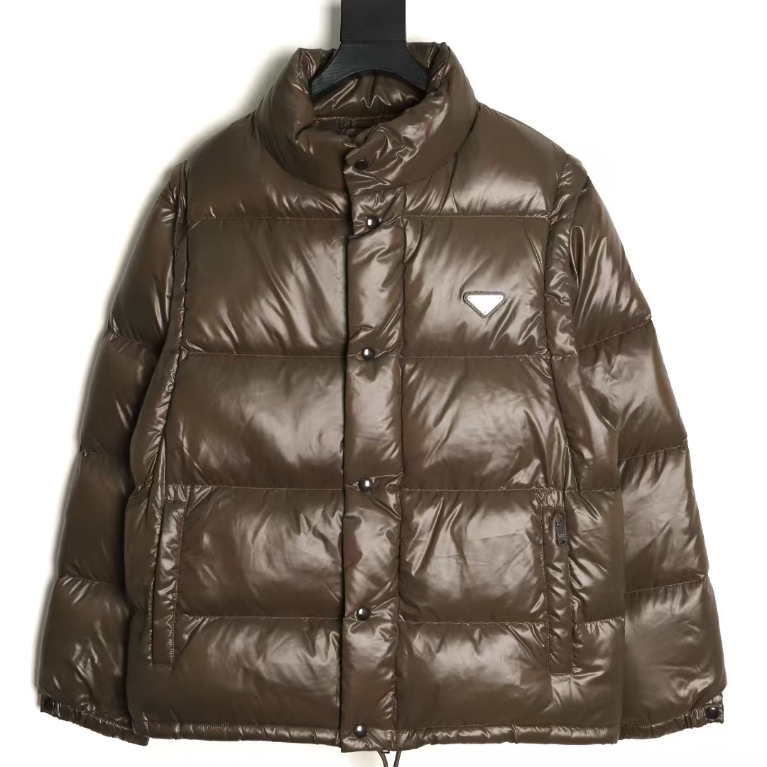 Prada Camo Green Re-Nylon Puffer Jacket - Detachable Sleeves & Oversize Modular Design