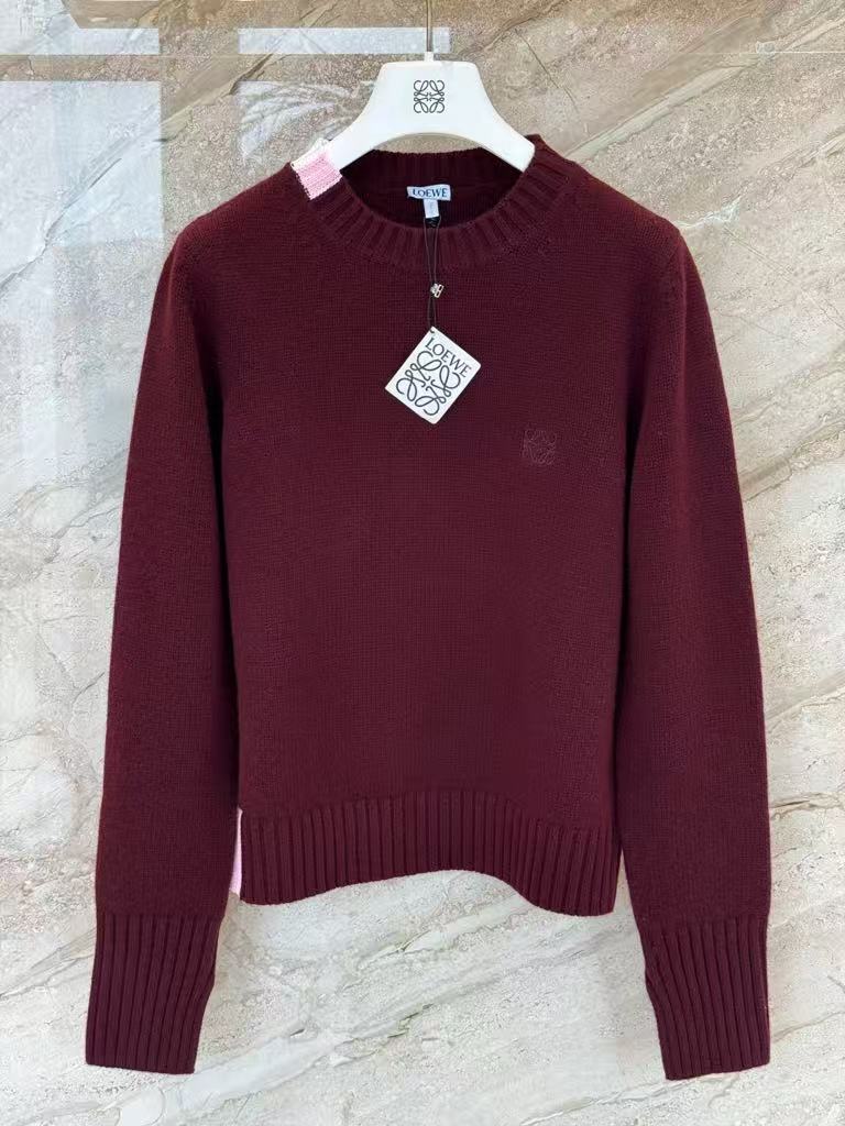 LOEWE Cashmere Sweater - Wine Red for Women