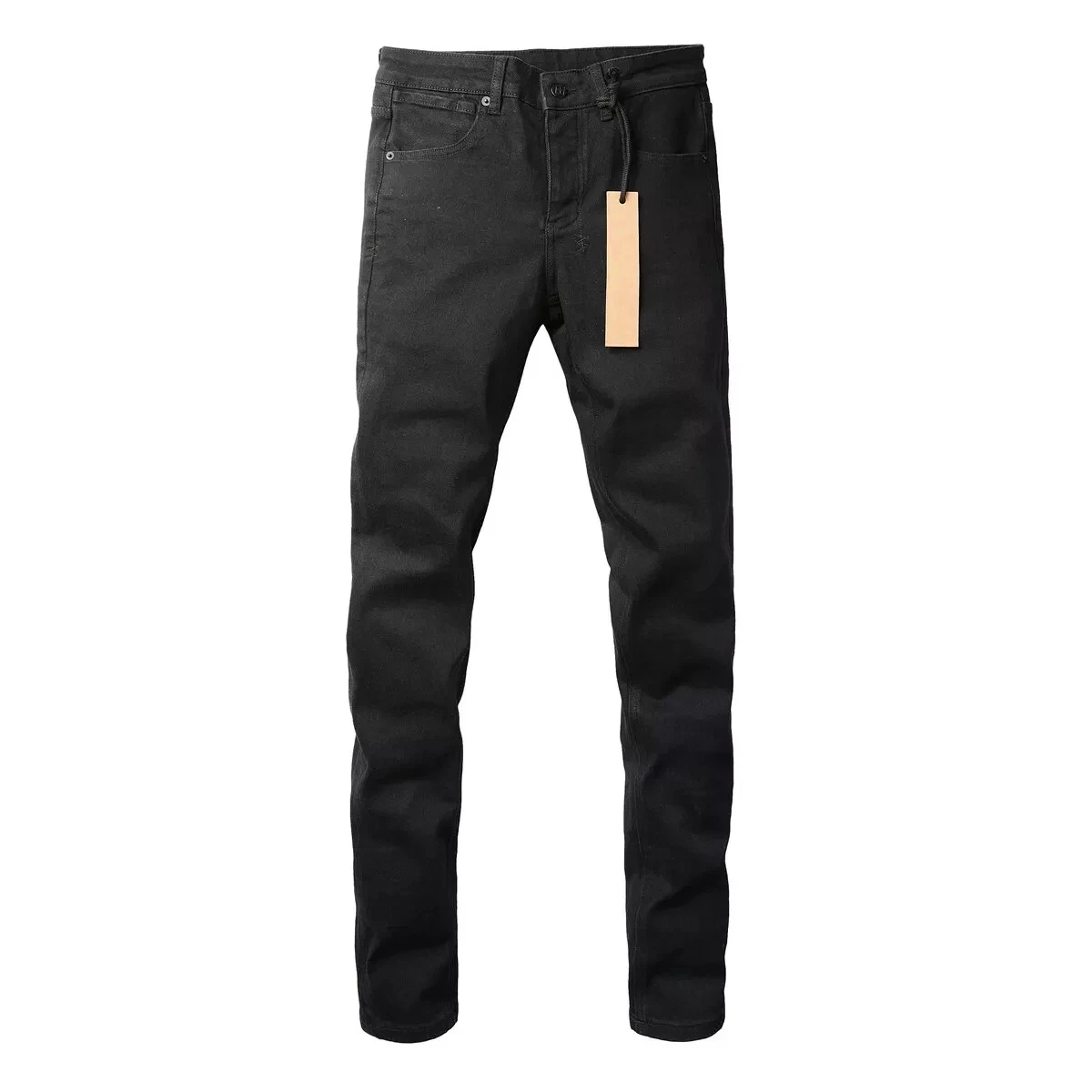 NEW KSUBI Men's Soild Black Pants High Street Distressed Jeans .