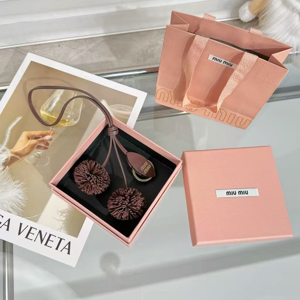 Miumiu Leather Keychain Pendant