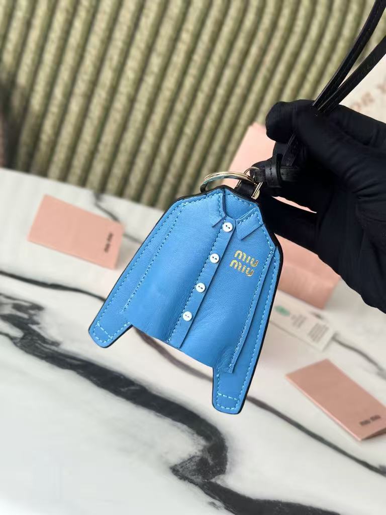 MIUMIU Leather Keychain Pendant