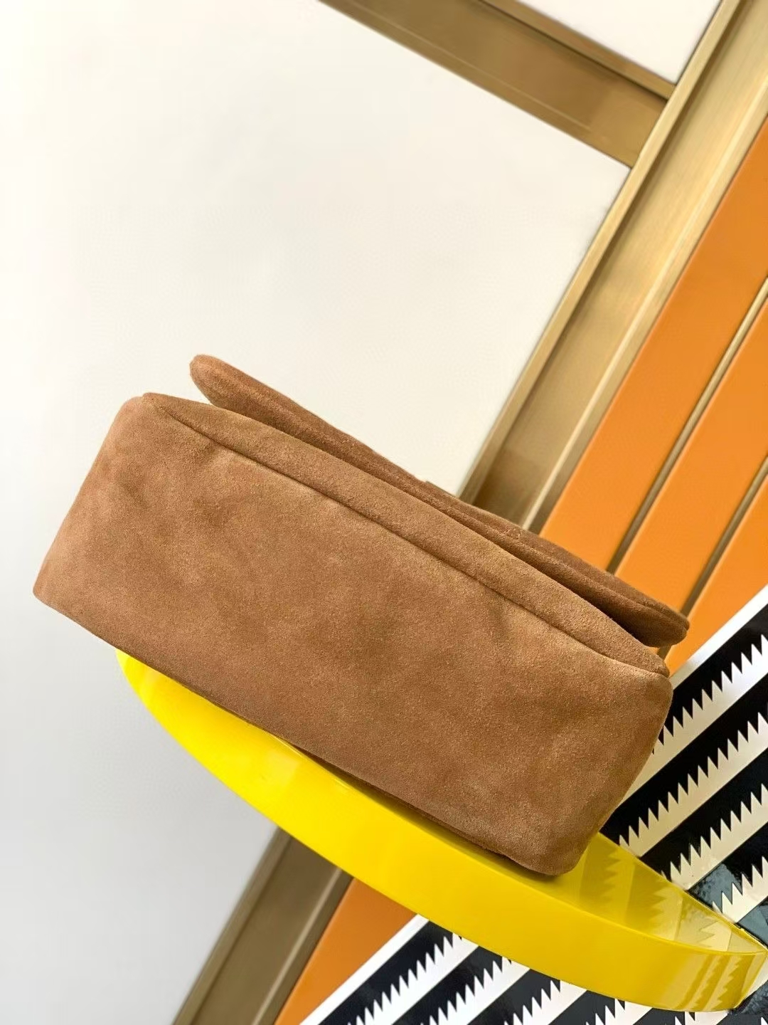 Saint Laurent Jamie 4.3 Medium Suede Handbag in Golden Leaf