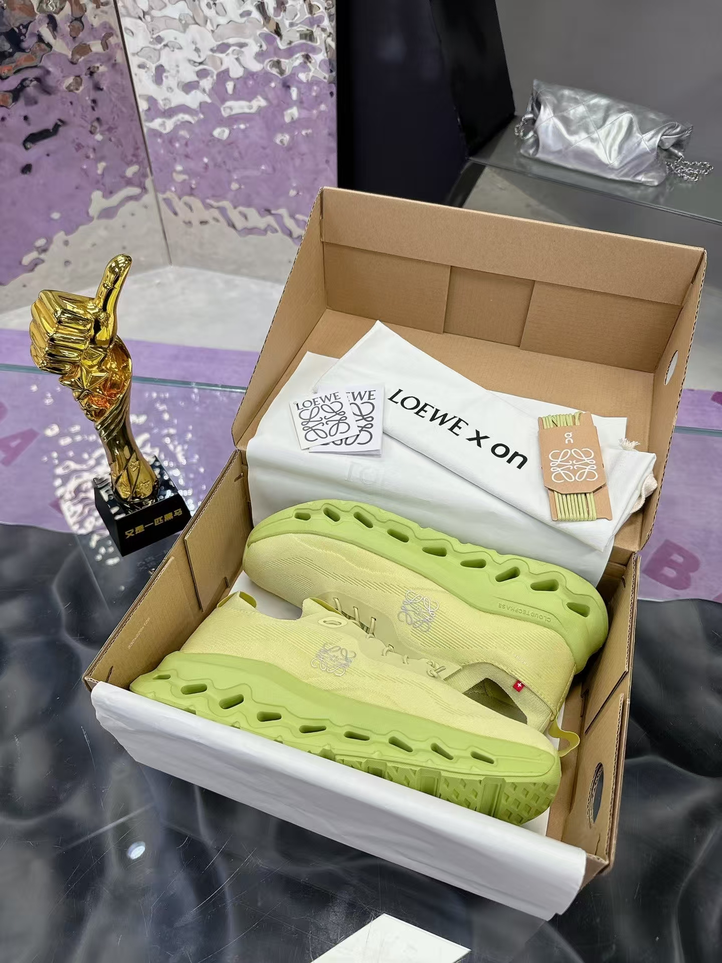 LOEWE On CloudTilt Sneakers in Yellow | Comfort Runner