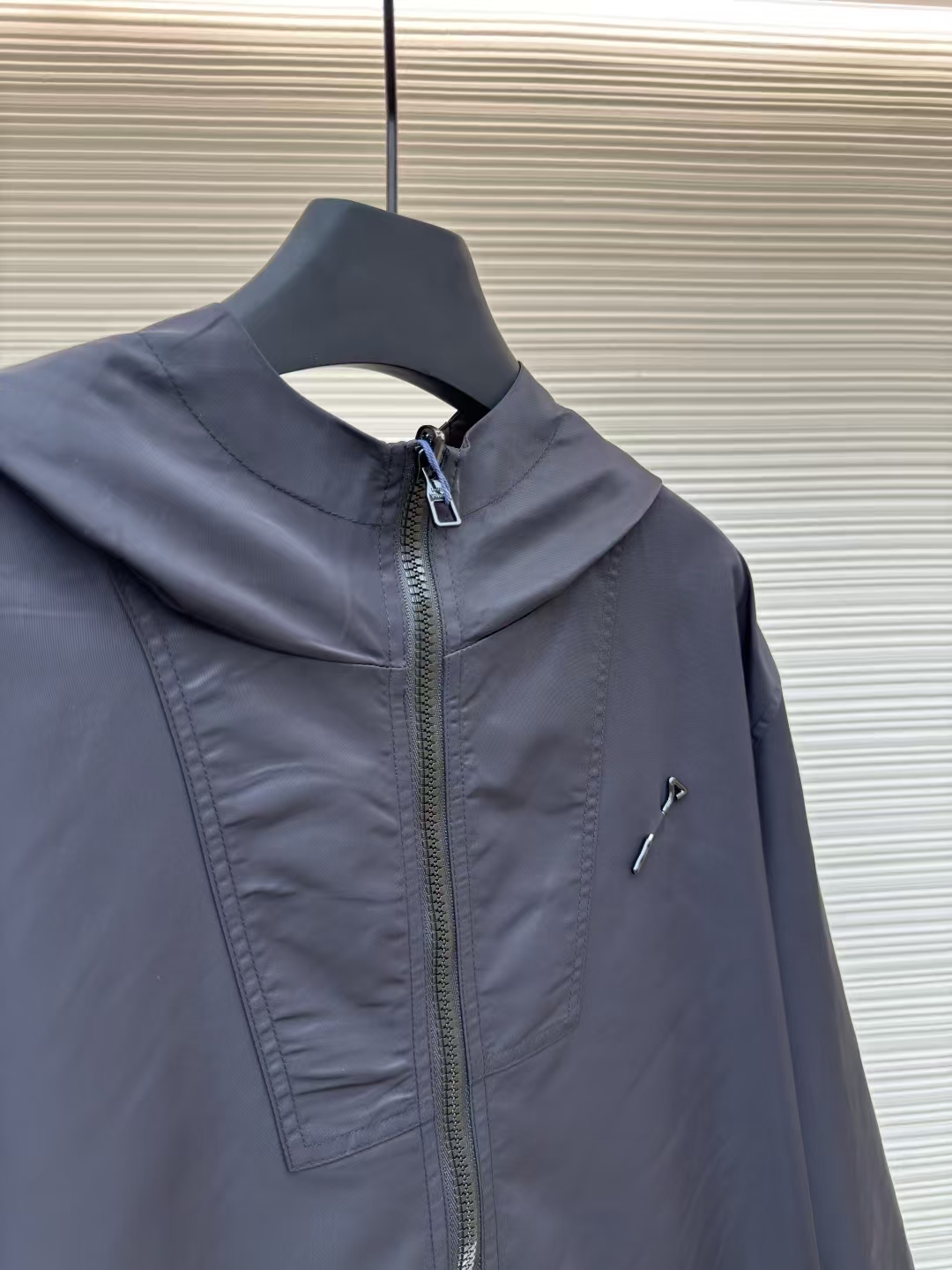 LOUIS VUITTON Reversible Monogram Windbreaker with Detachable Pin in Black