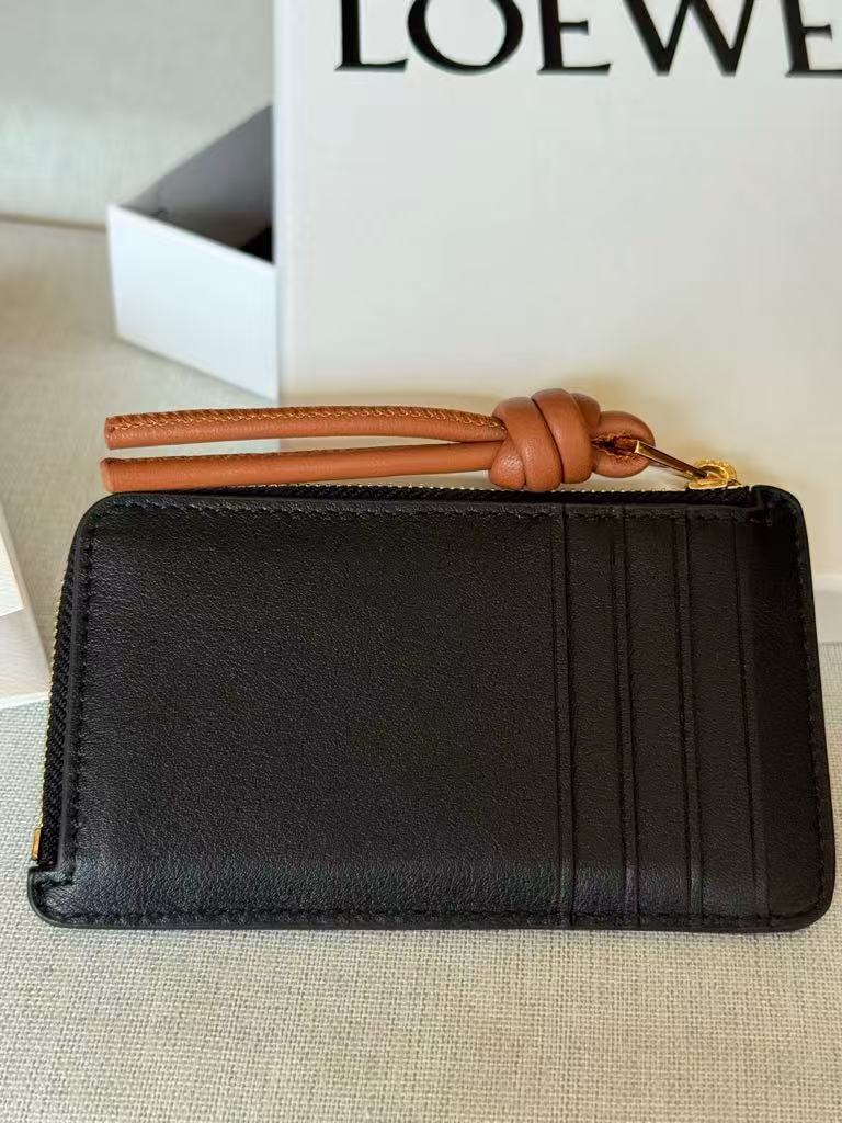 LOEWE Smooth Napa Leather Bow Coin Wallet