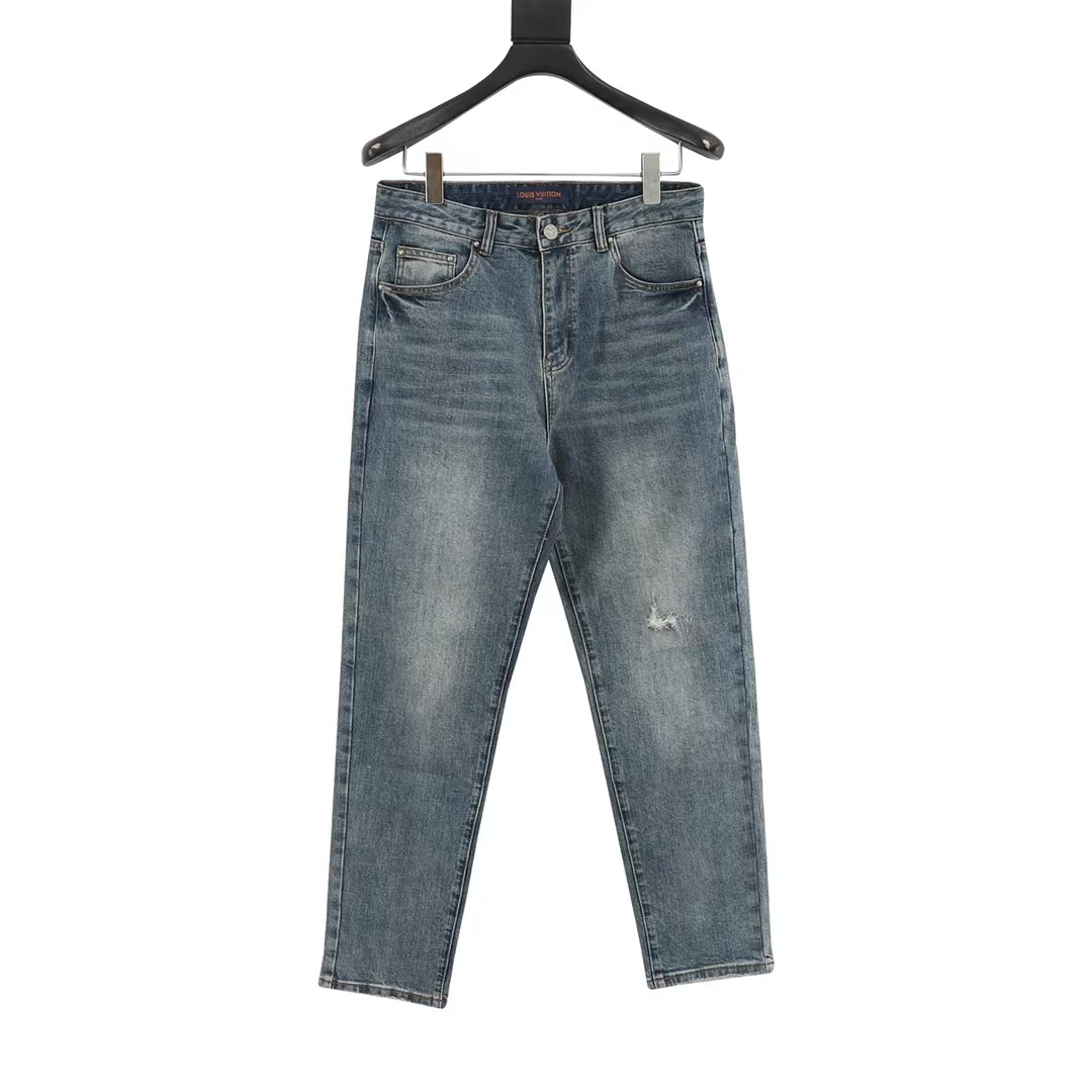 Louis Vuitton Back Graphic Print Lettering Denim Jeans