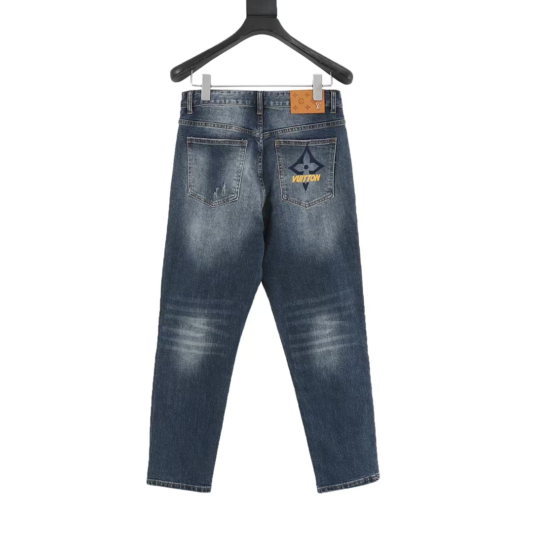 Louis Vuitton back clover logo jeans