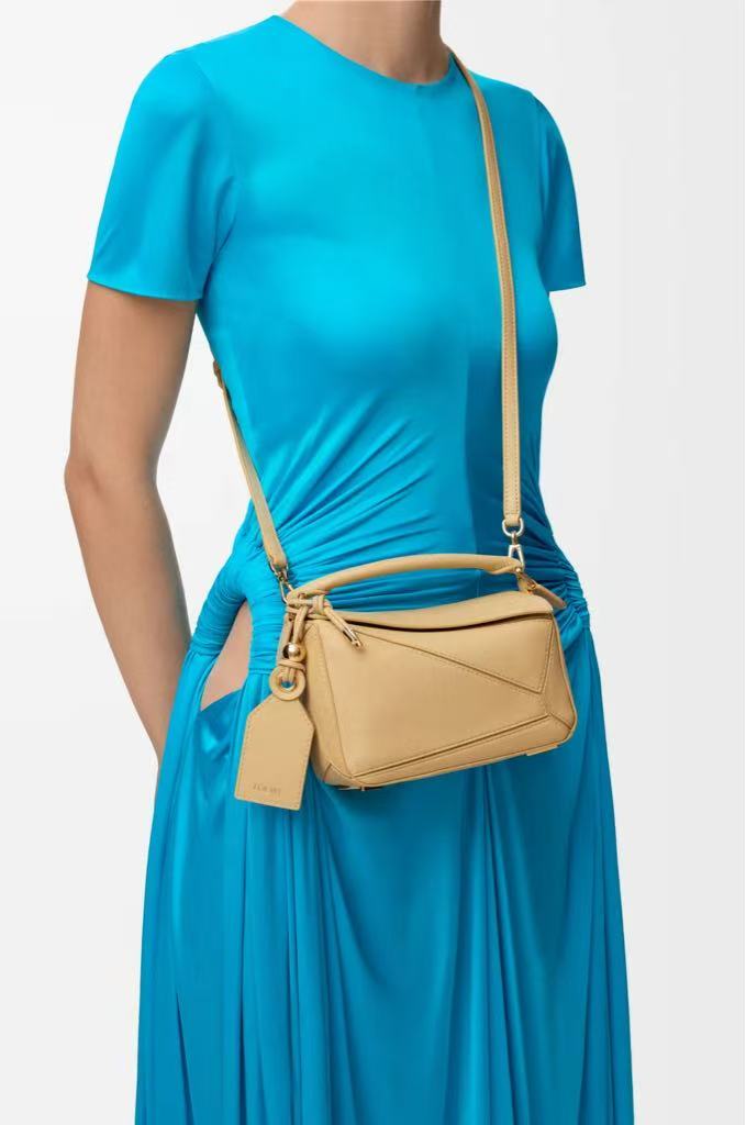 LOEWE Mini Napa Sheep Leather Featherlight Puzzle Handbag