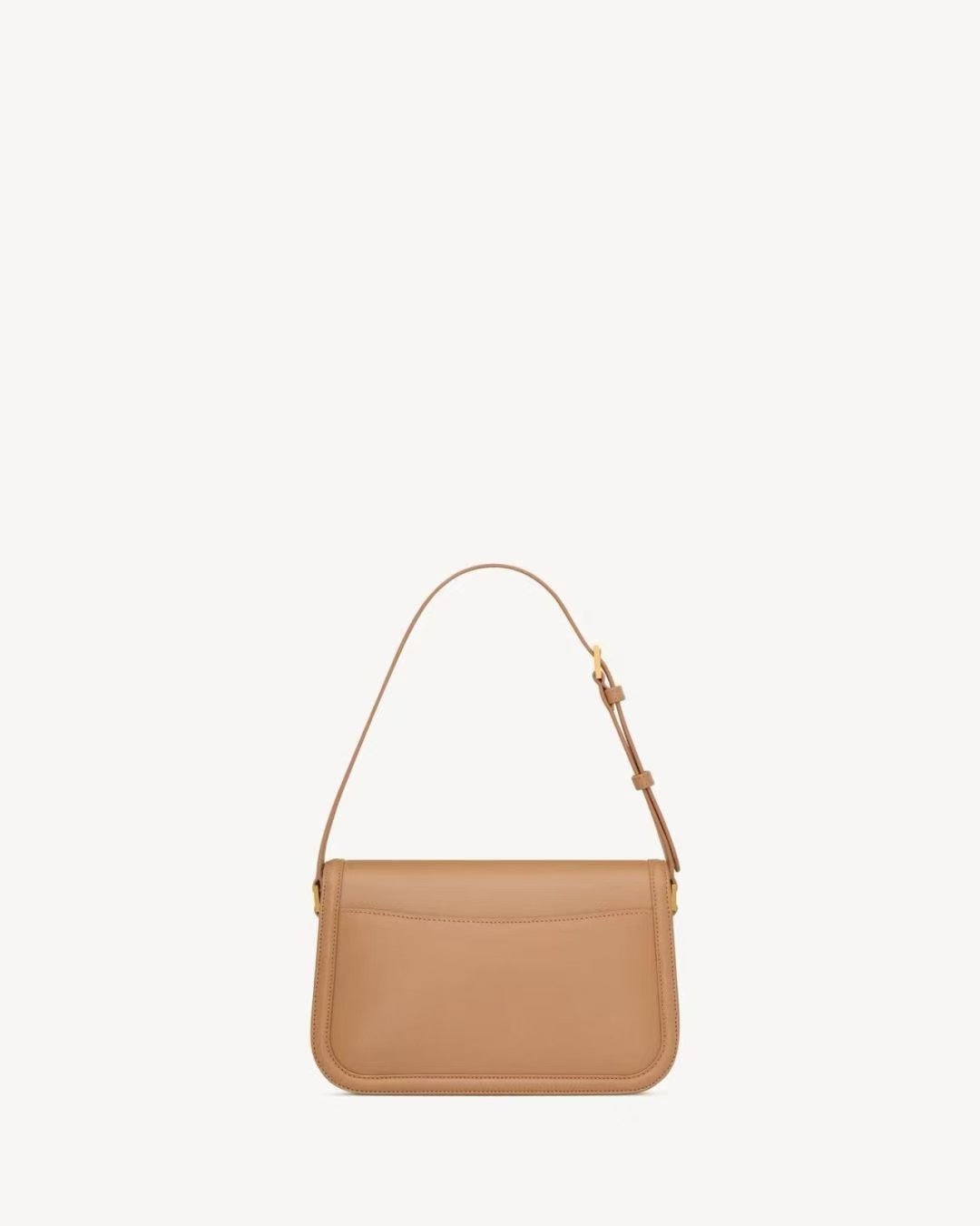 Saint Laurent Solferino Small Box Leather Handbag in Light Hazelnut