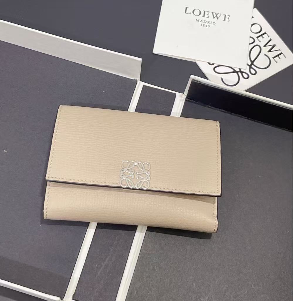 LOEWE Small Pebble Pattern Cowhide Anagram Vertical Style Wallet