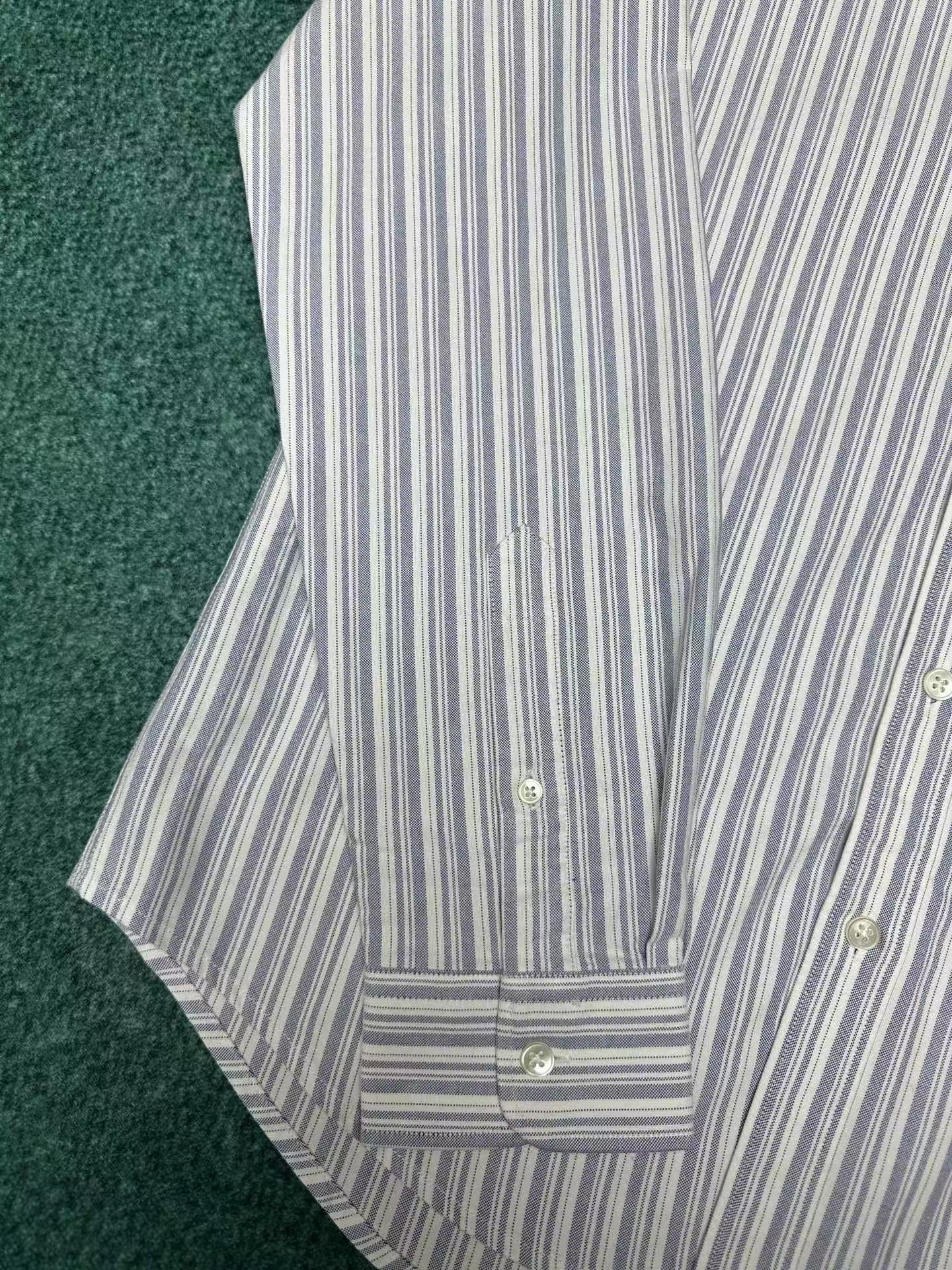 Polo Ralph Lauren New Blue Striped Shirt with Navy Embroidered Logo