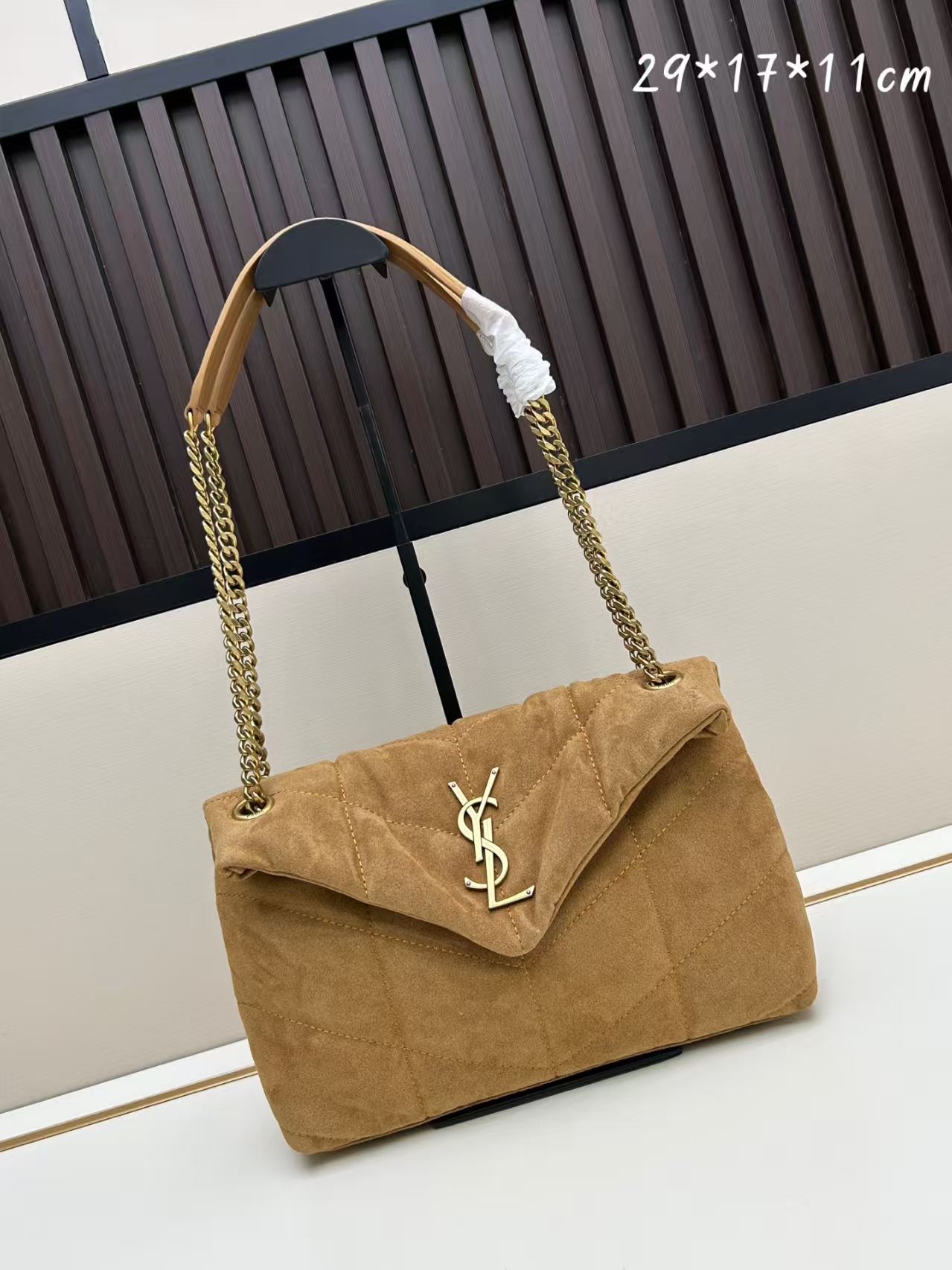 SAINT LAURENT Loulou Puffer Handbag in Crushed Matte Leather