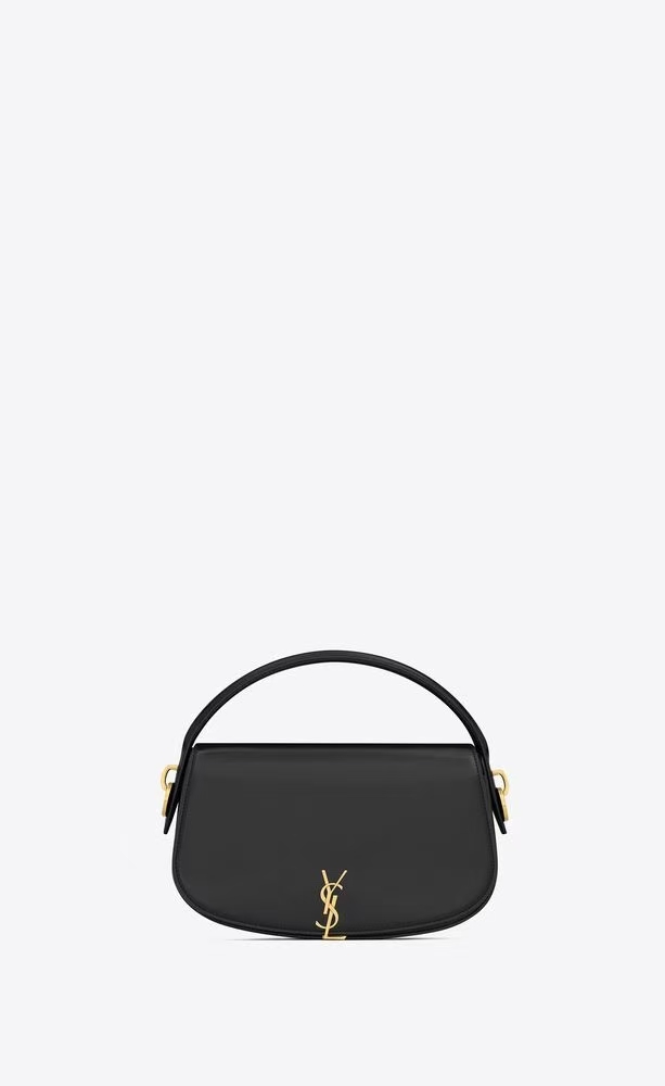 Saint Laurent Voltaire Leather Shoulder Bag in Black