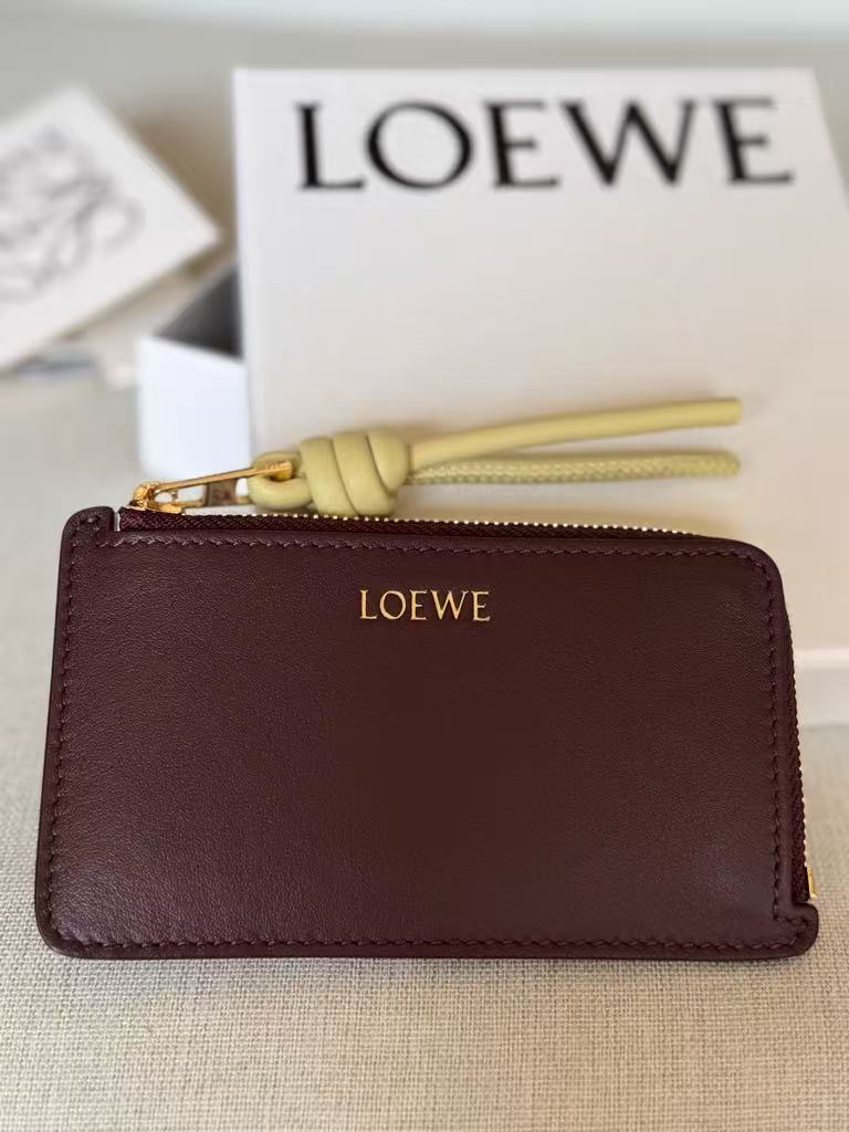 LOEWE Smooth Napa Leather Bow Coin Wallet