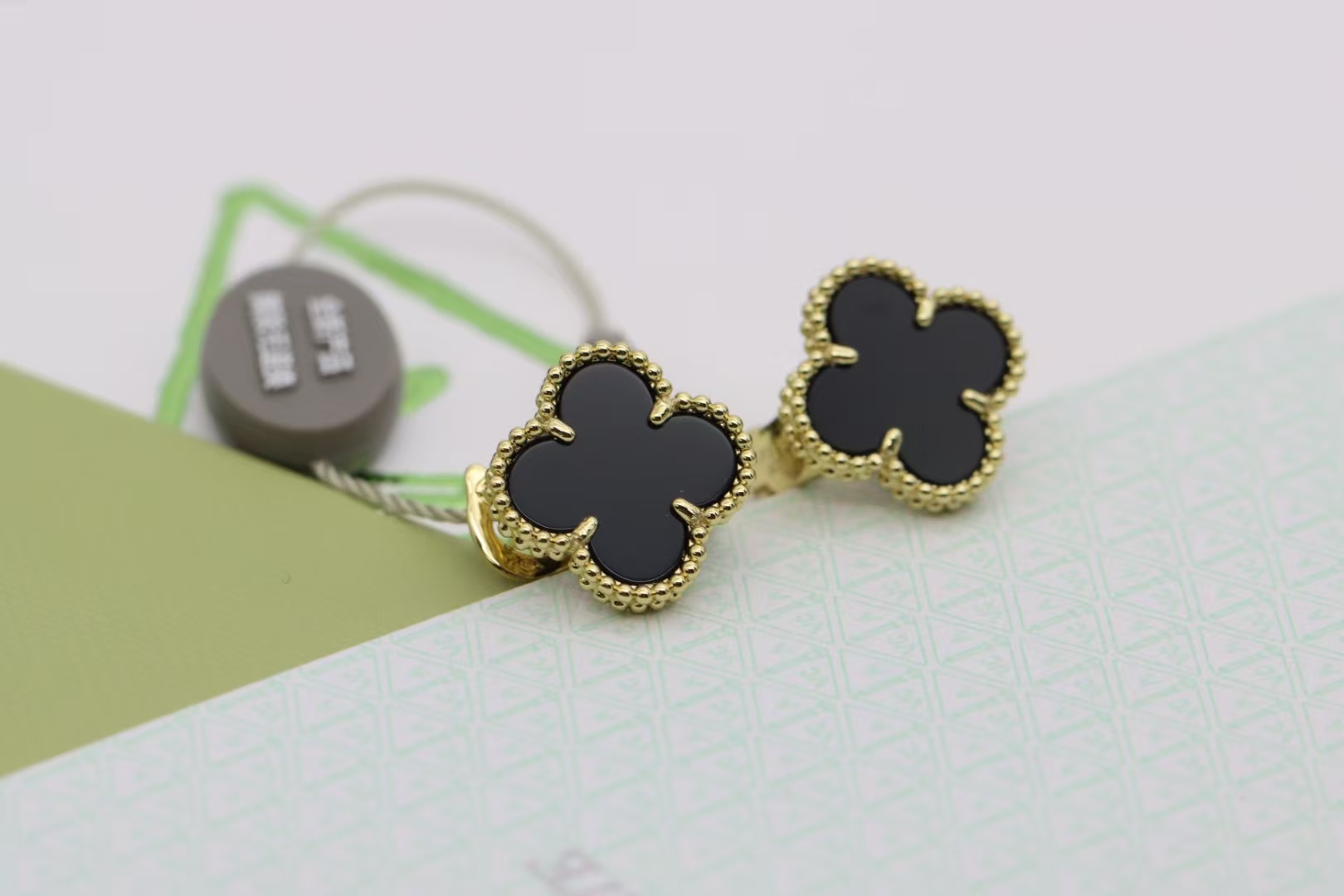 Van Cleef & Arpels Champagne Gold & Black Onyx Magic Alhambra® Earrings