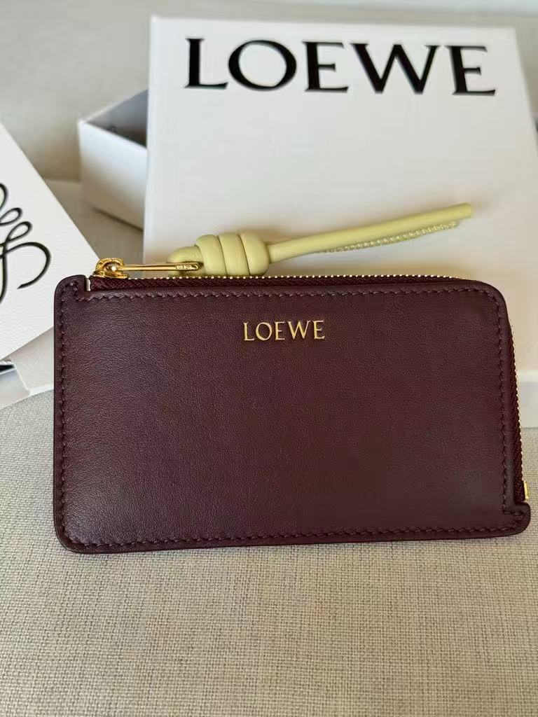 LOEWE Smooth Napa Leather Bow Coin Wallet