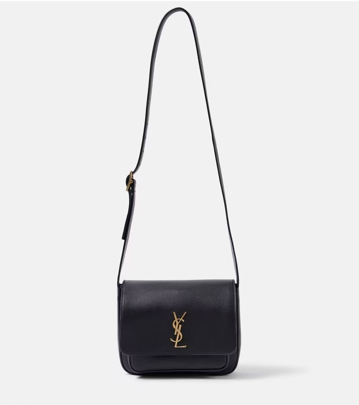 Saint Laurent Niki Leather Satchel Handbag in Black