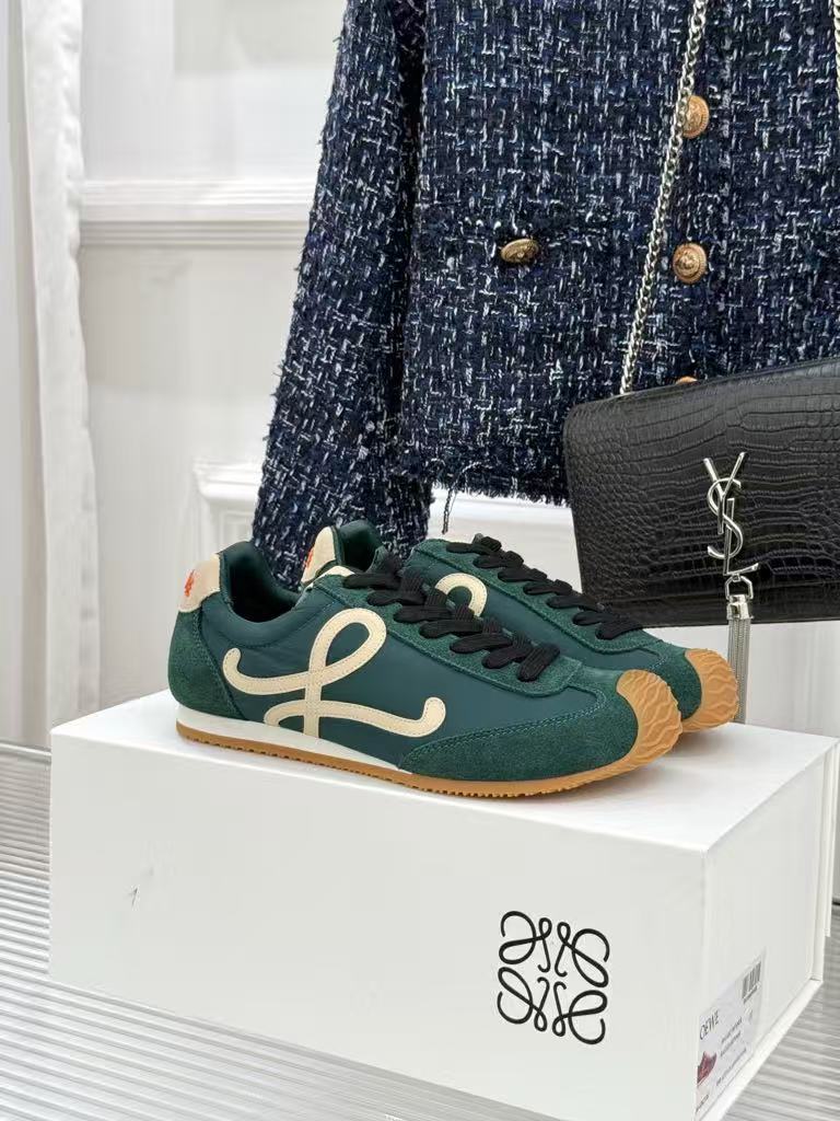 LOEWE Nylon and Cowhide Ballet Runner 2.0 Women's Sport Shoes