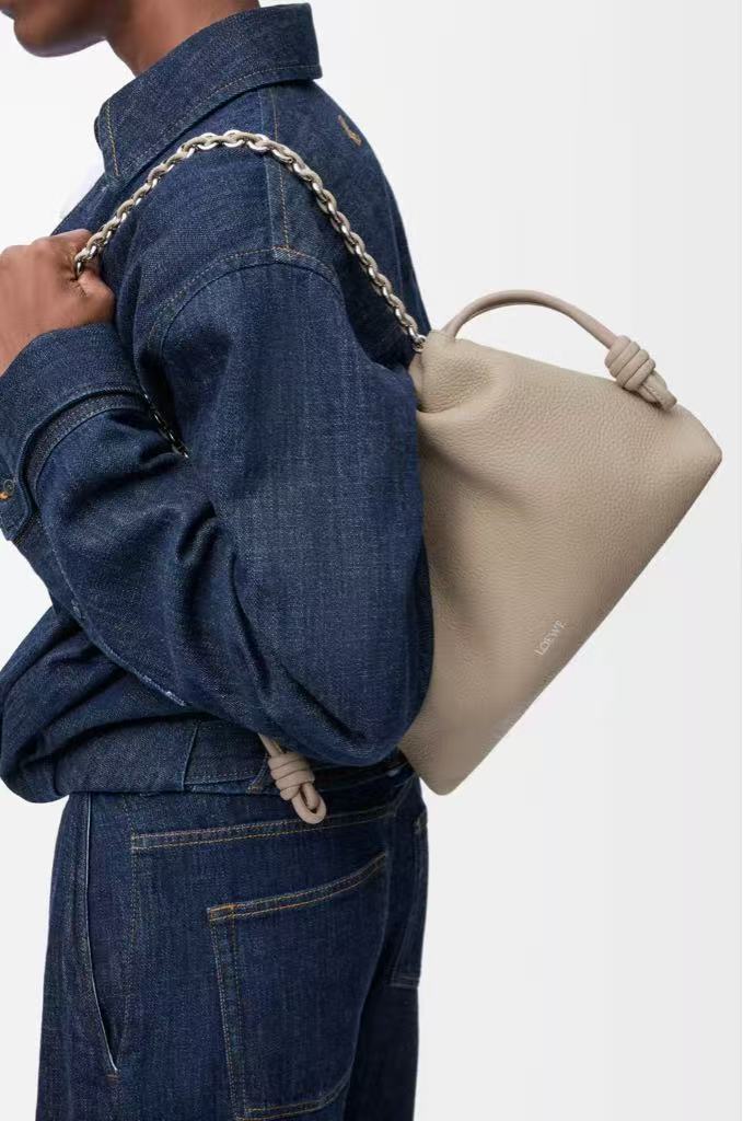 Loewe Medium Grain Leather Cowhide Flamenco Handbag