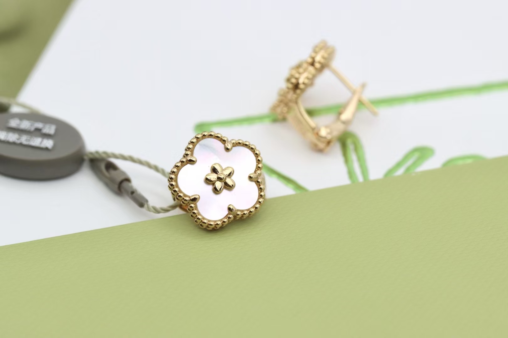 Van Cleef & Arpels Rose Gold & White Mother-of-Pearl Sweet Alhambra® Earrings