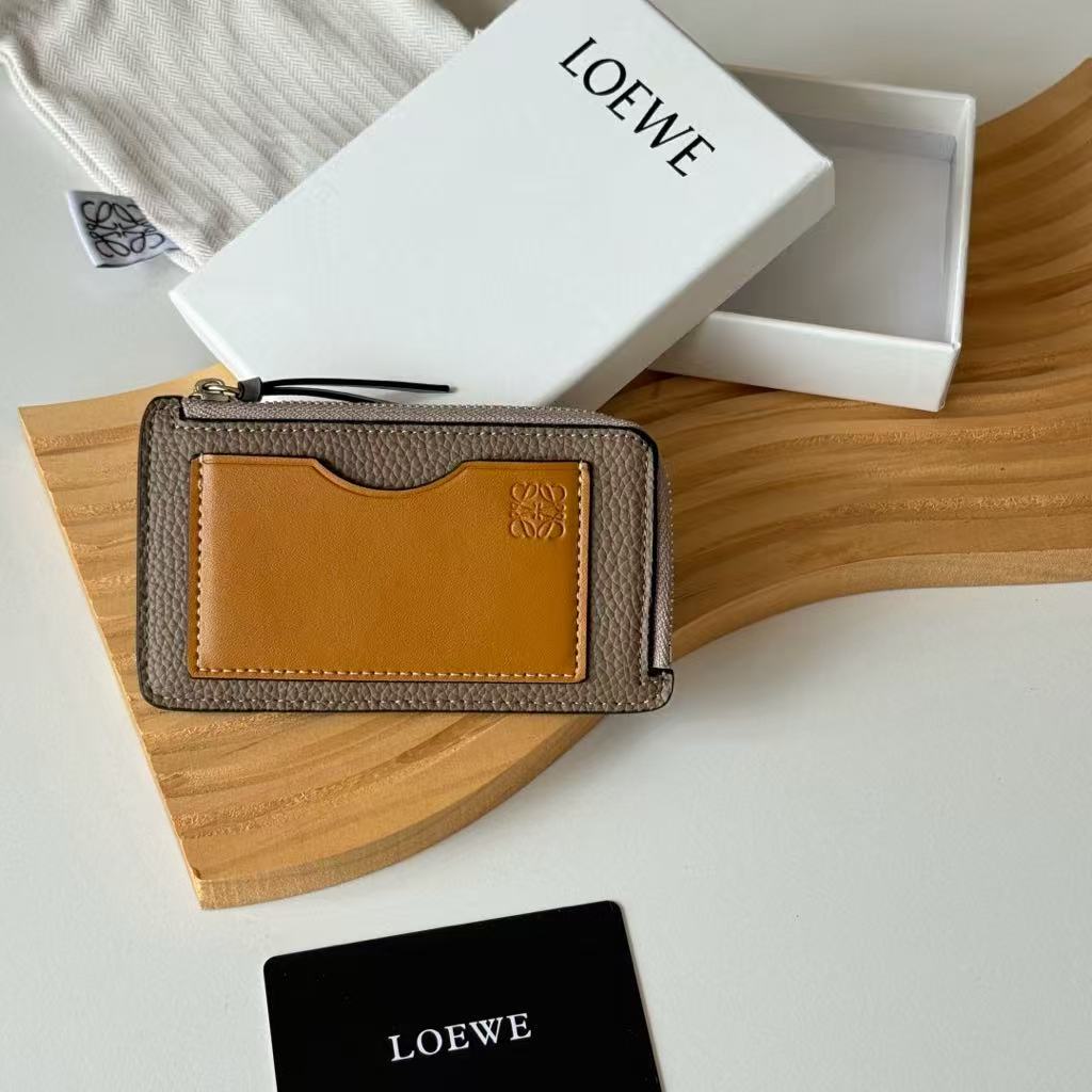 LOEWE Soft Grain Leather Coin Card Wallet