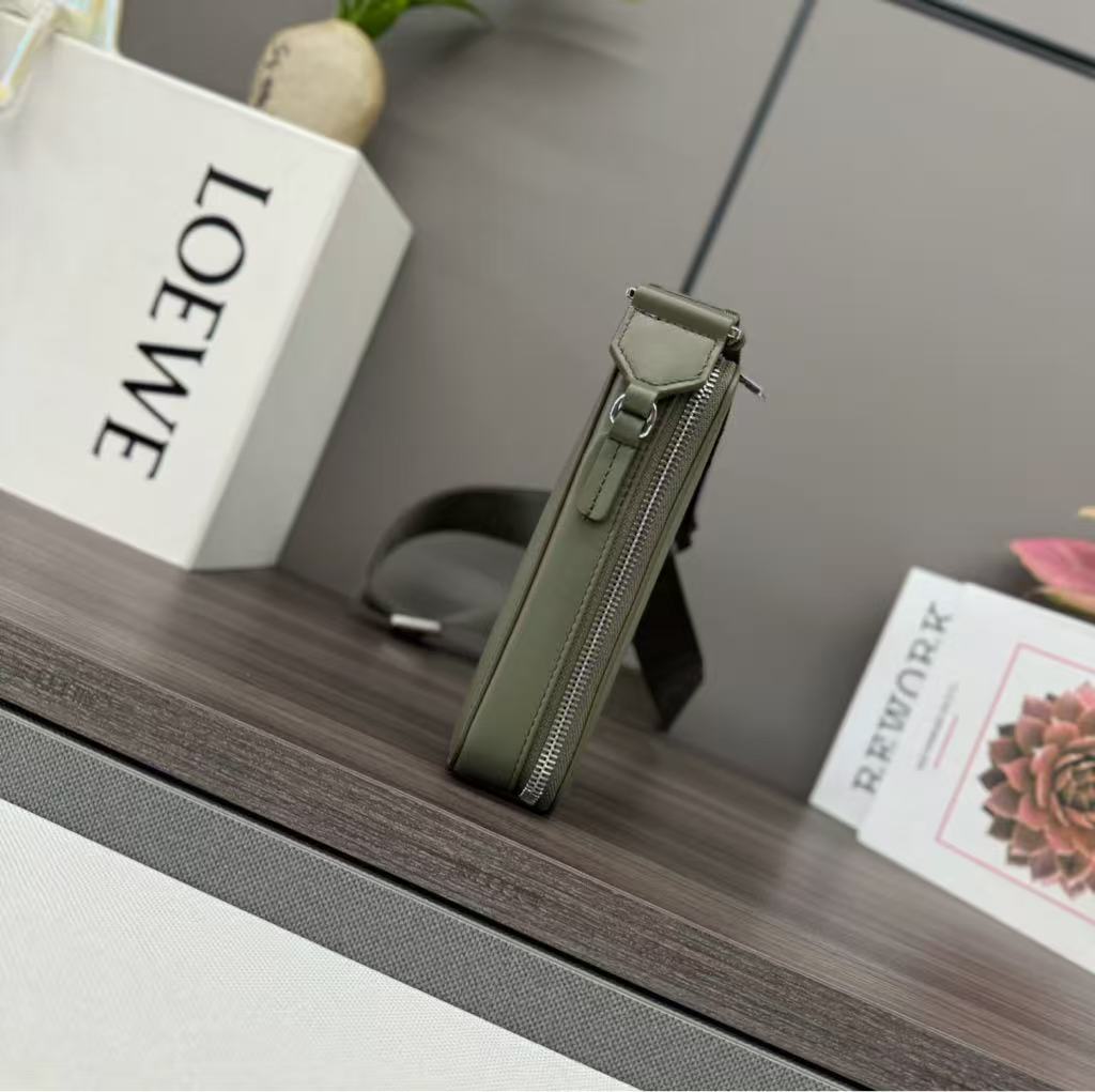 LOEWE Satin Leather Horizontal Crossbody Bag