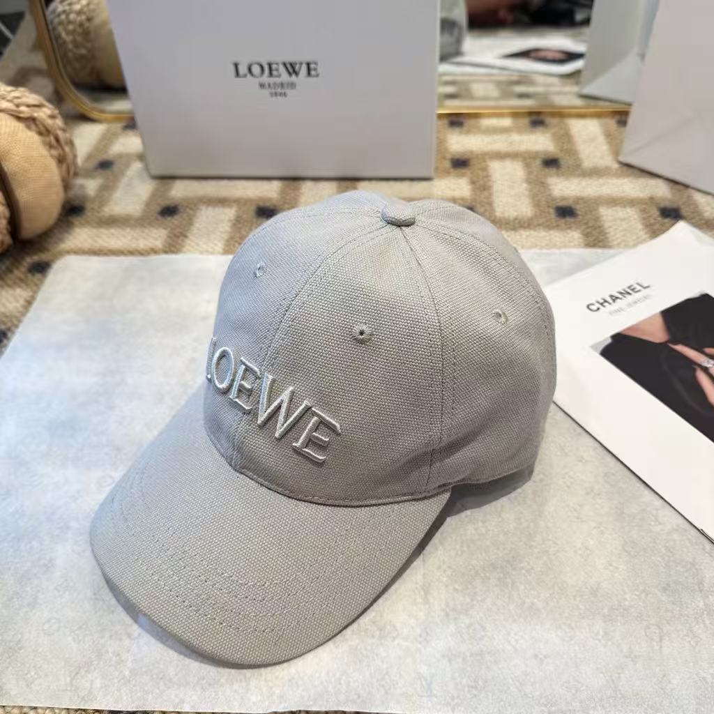 LOEWE Canvas Baseball Cap - Gray