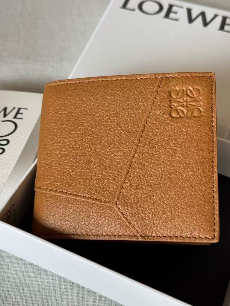 Loewe Soft Grain Leather Puzzle Double-Pocket Wallet